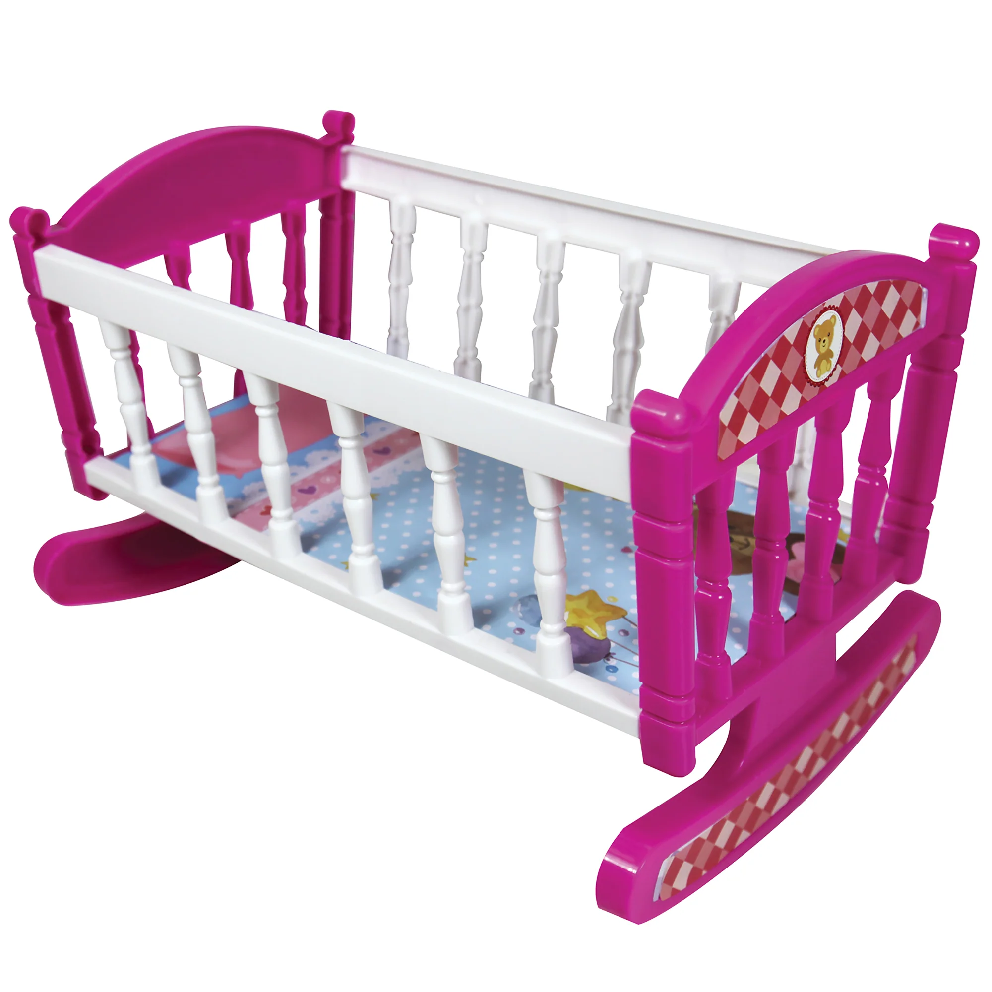 Adorable 12" Doll Playset with Stroller, Bed, and Highchair - Image 5