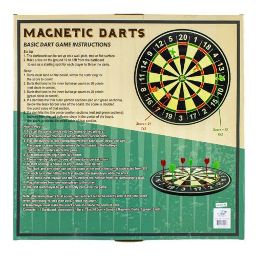 Magnetic Marvel 16-Inch Dartboard with Safe Darts - Image 2