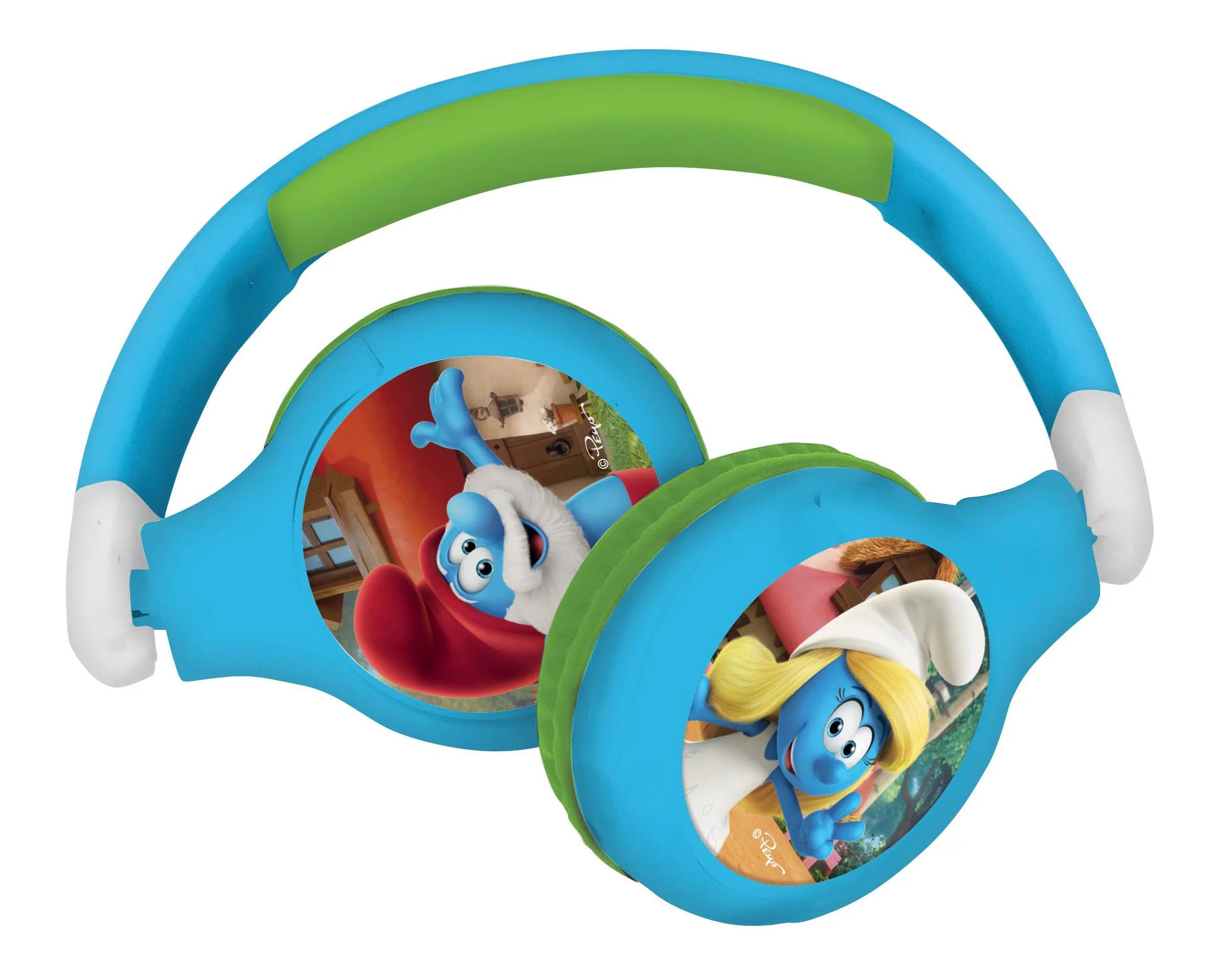 Smurfs-Themed 2-in-1 Bluetooth & Wired Foldable Headphones - Kid-Safe Volume - Image 11