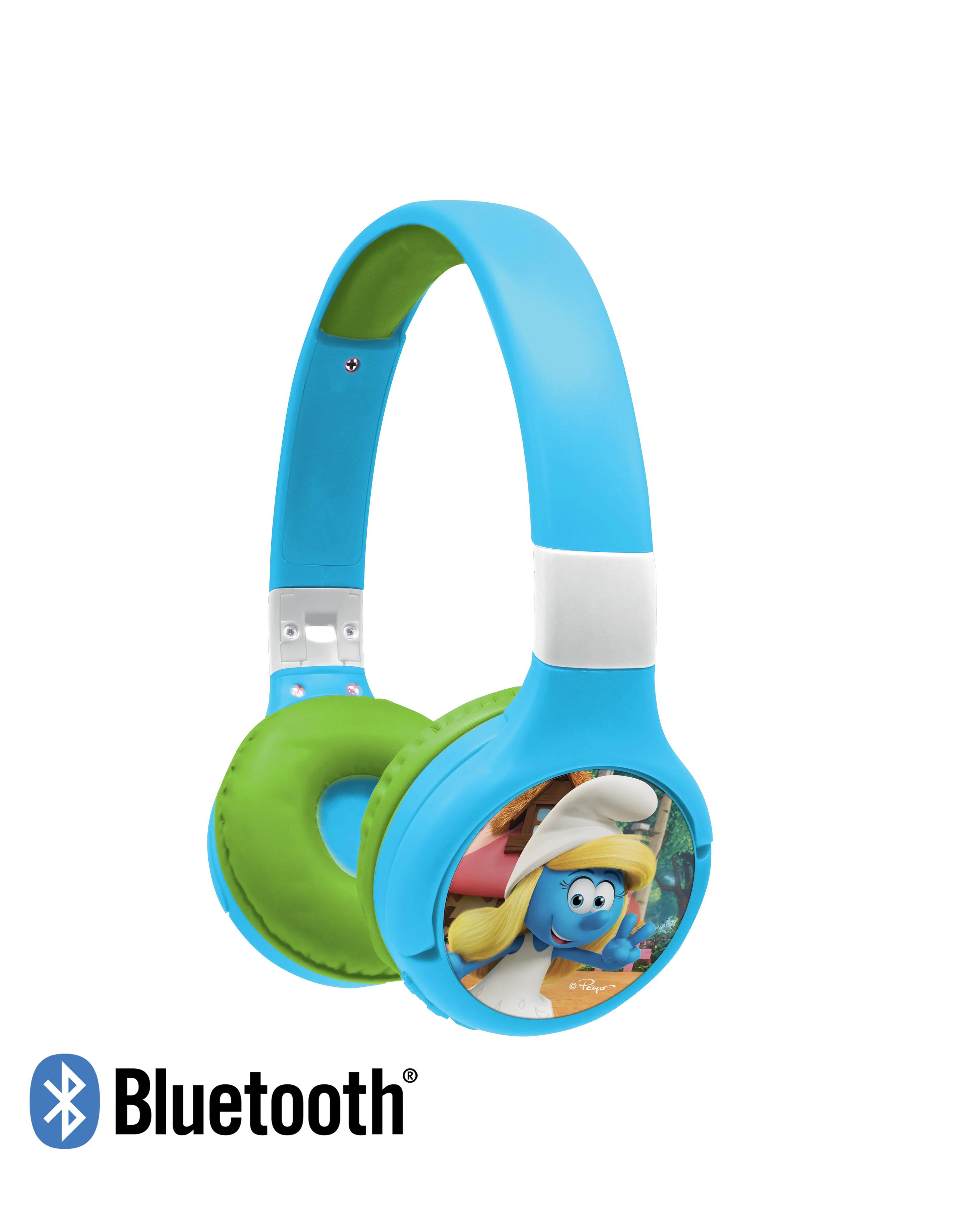 Smurfs-Themed 2-in-1 Bluetooth & Wired Foldable Headphones - Kid-Safe Volume - Image 3