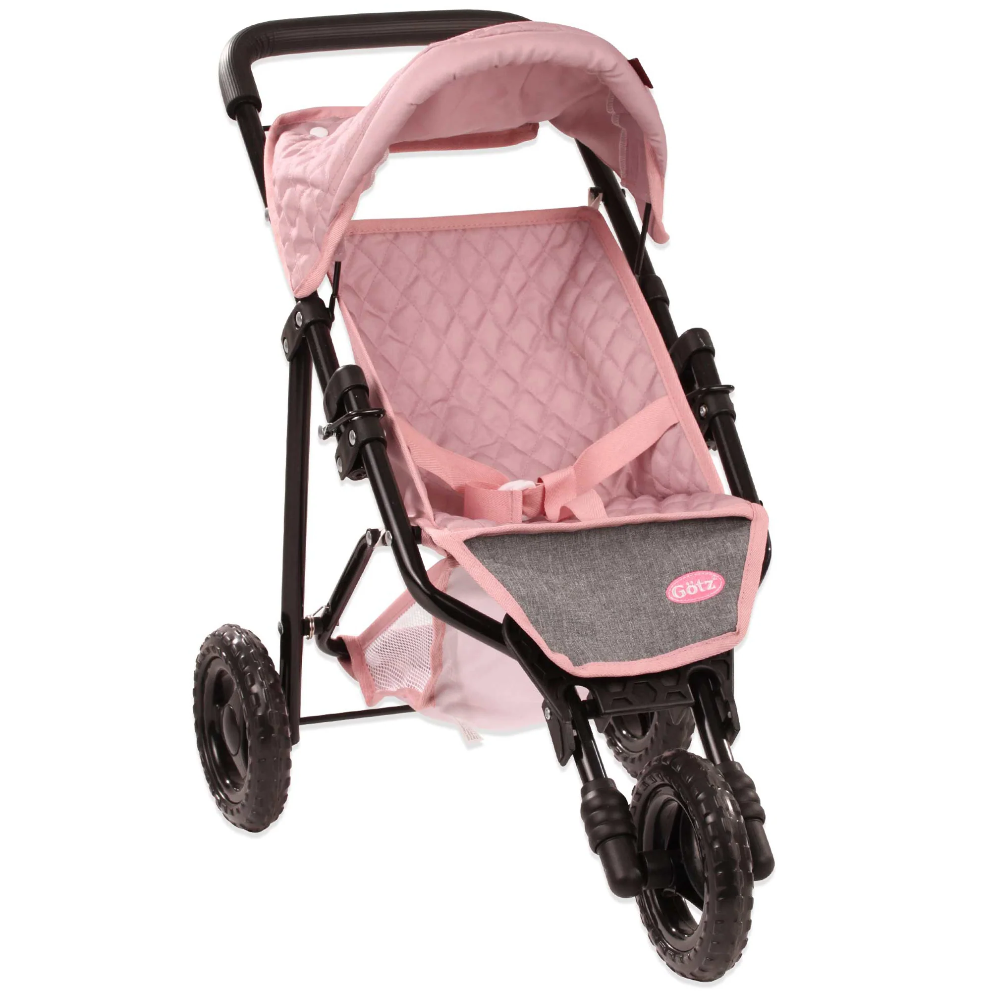 Götz 3-Wheel Doll Buggy With Adjustable Sunshade And Storage Basket