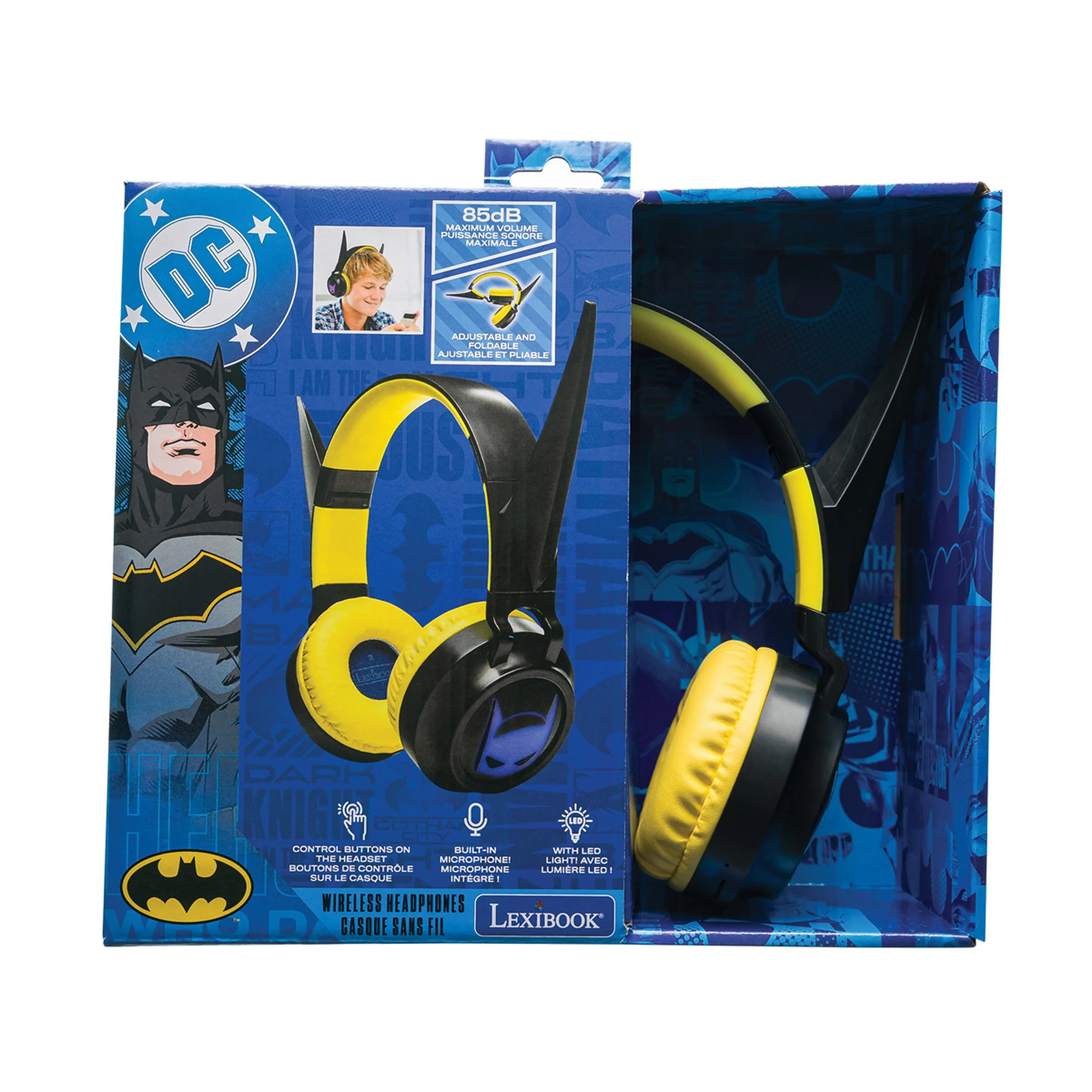 Batman-Themed Foldable Bluetooth & Wired Headphones - Volume Safe - Image 6