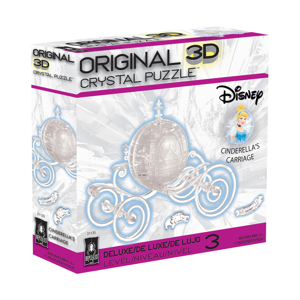 BePuzzled Disney Cinderella's Carriage 3D Crystal Puzzle - 71 pcs - Image 2