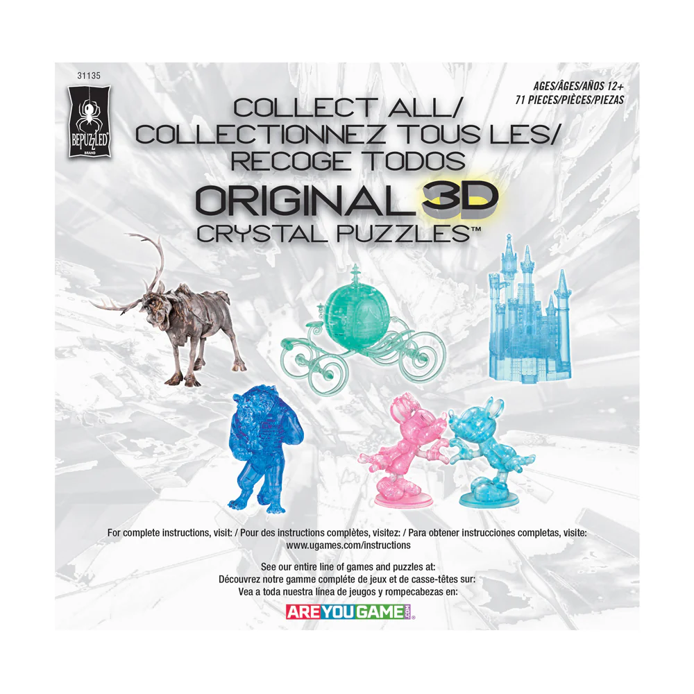 BePuzzled Disney Cinderella's Carriage 3D Crystal Puzzle - 71 pcs - Image 3