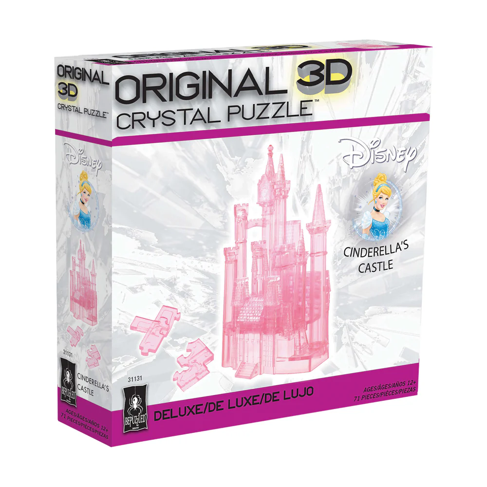 Disney Cinderella's Castle 3D Crystal Puzzle - 71 Pieces, Pink - Image 2