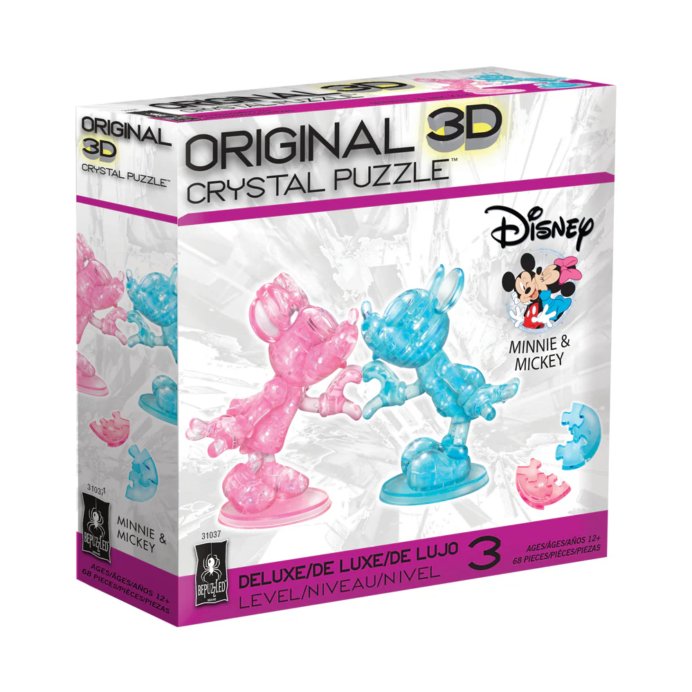 BePuzzled Disney Minnie & Mickey 3D Crystal Puzzle - 68 pcs - Image 2