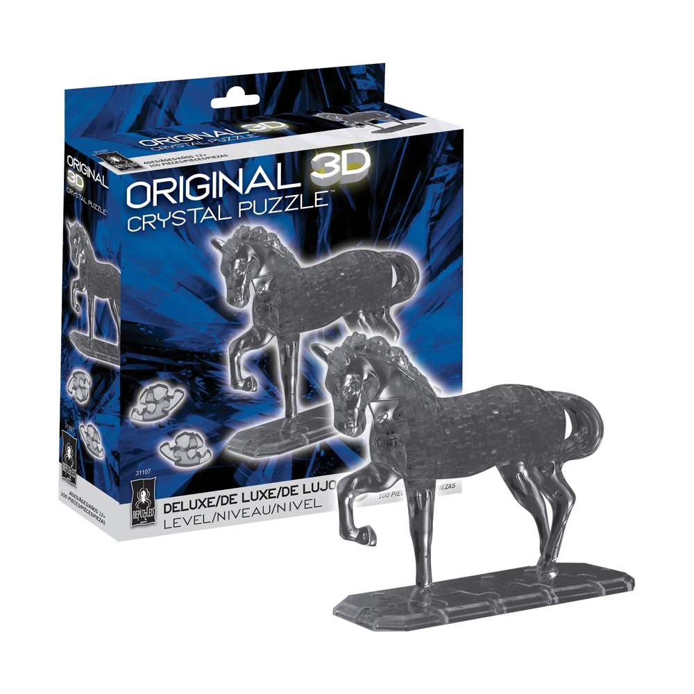 BePuzzled Black Horse 3D Crystal Puzzle - 100 Pieces - Image 2