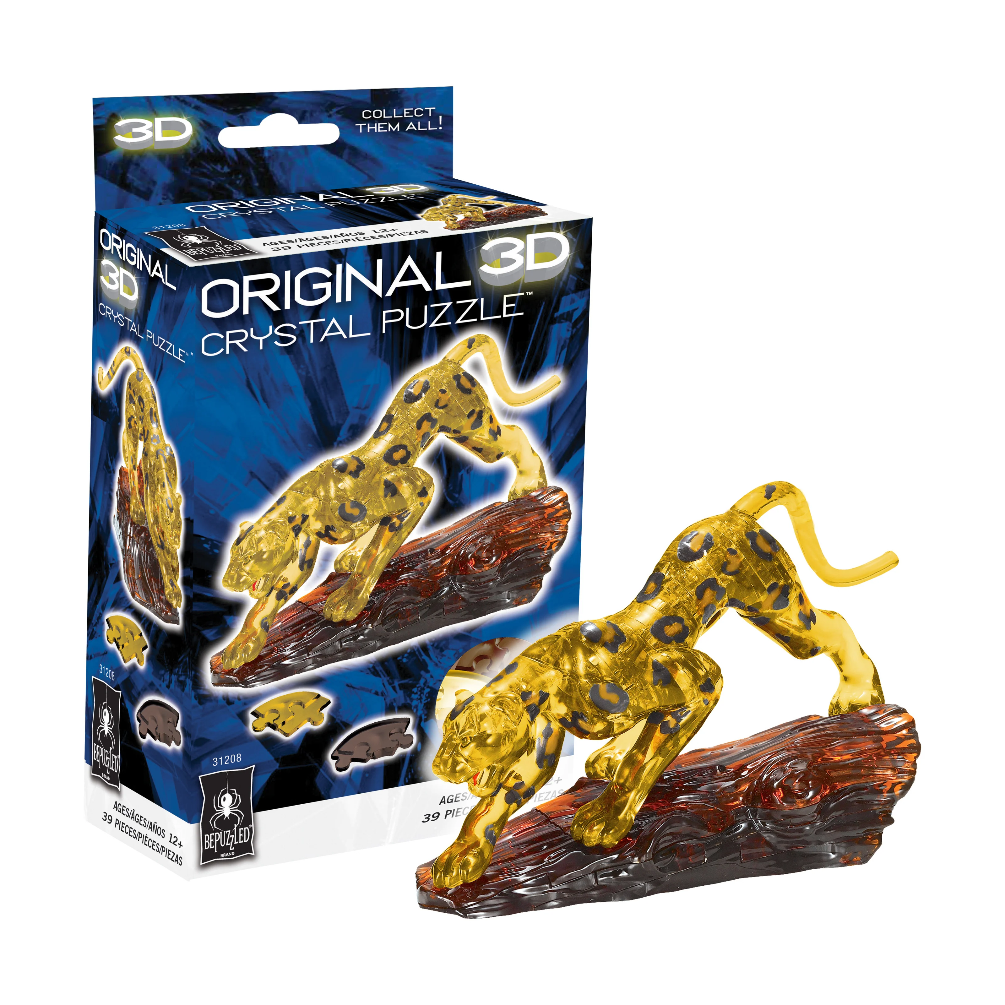 Mystical Leopard 3D Crystal Puzzle - 39 Pcs - Image 2