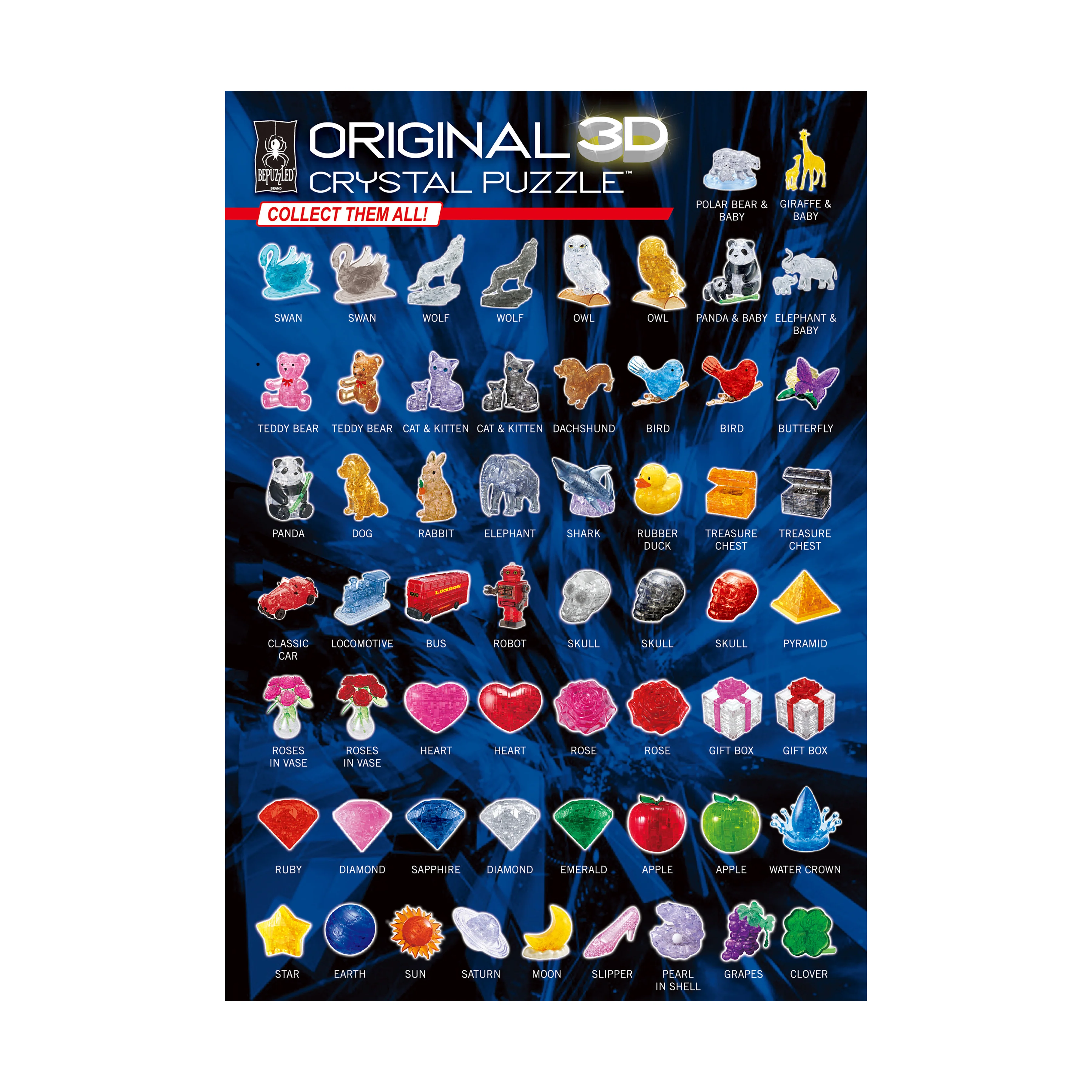 Animated Teddy Bear 3D Crystal Puzzle - 48 Pieces - Image 3