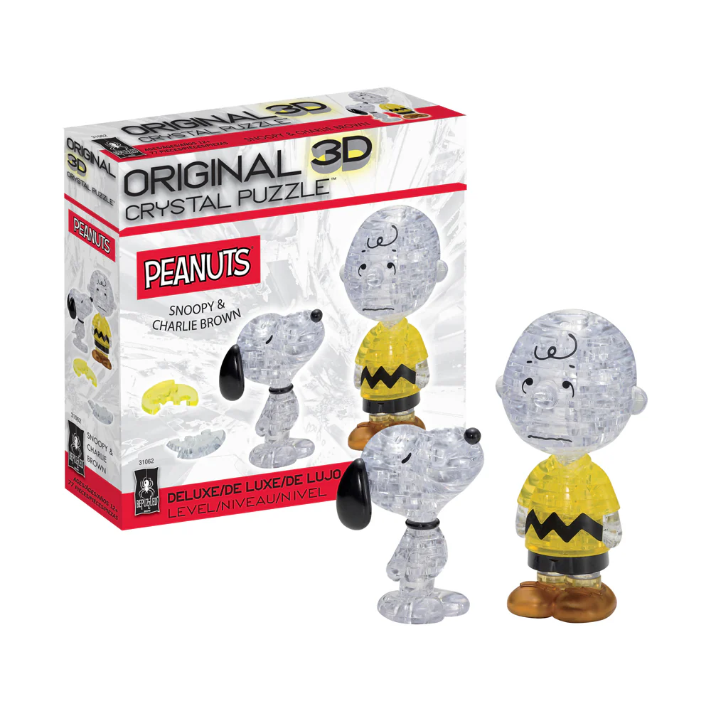BePuzzled Peanuts Snoopy & Charlie Brown 3D Crystal Puzzle - 77 pcs - Image 2