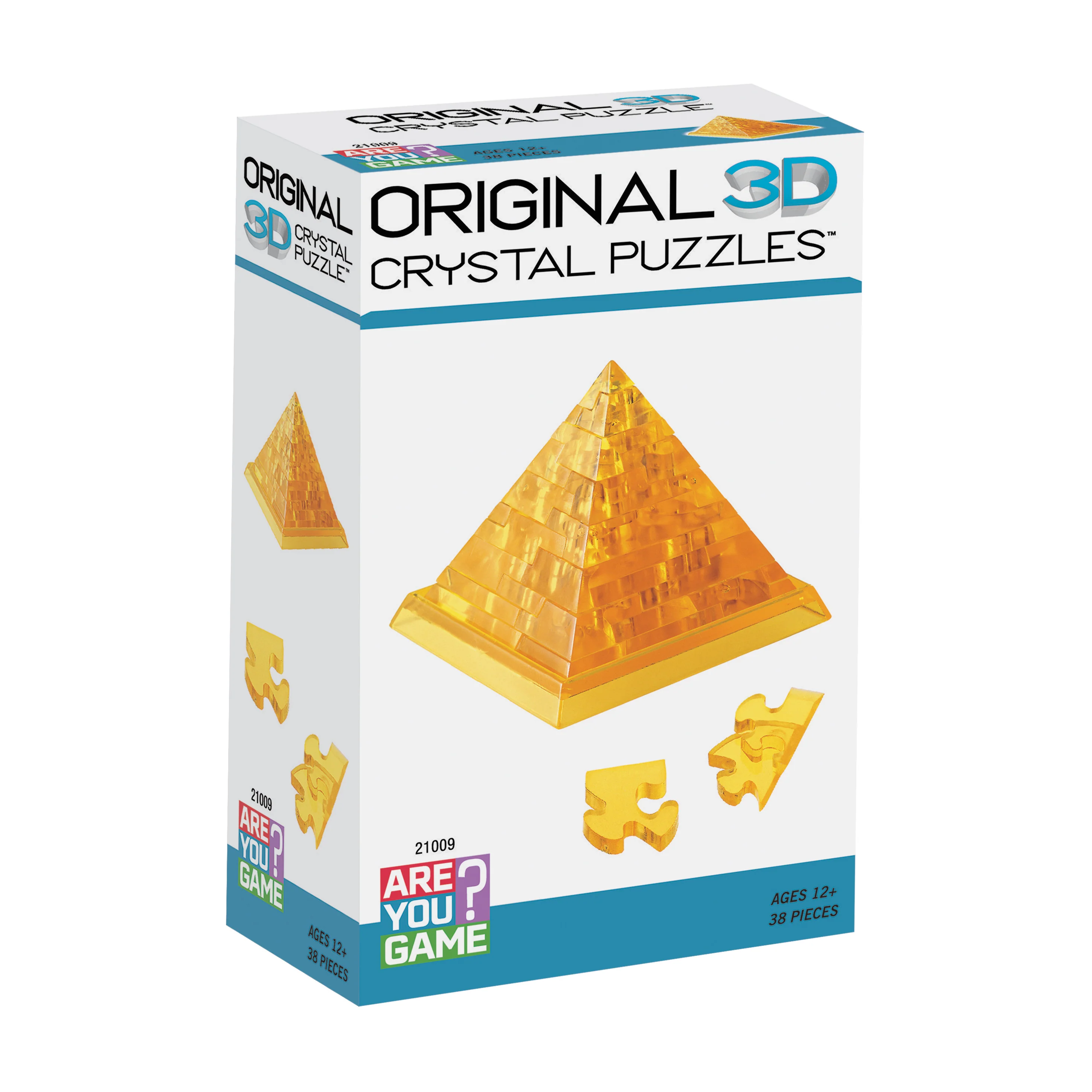 Lustrous Gold 3D Crystal Pyramid Puzzle - 38 Pieces - Image 2