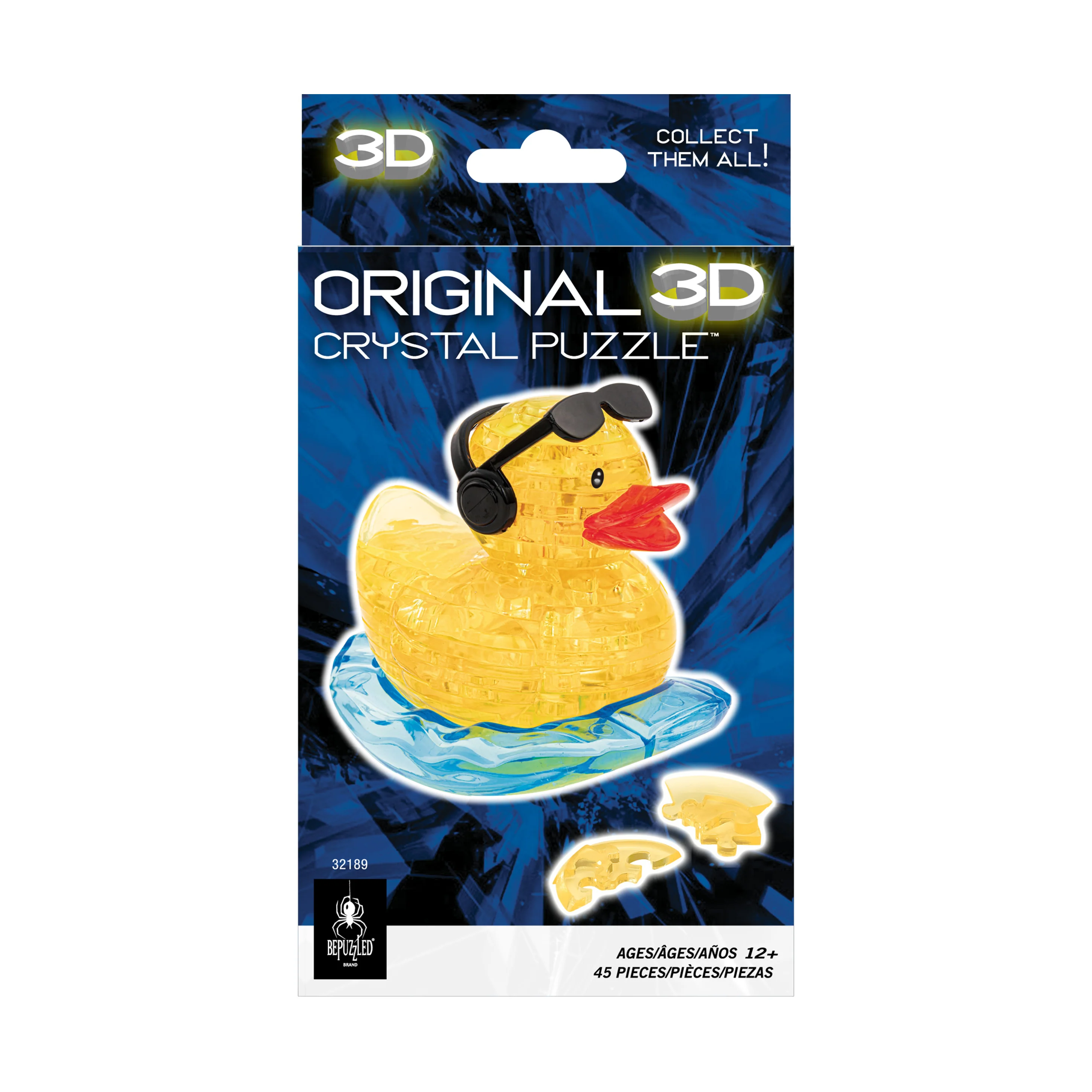 Rock'n Duck 3D Crystal Puzzle - Vibrant Yellow, 45 Pcs - Image 5