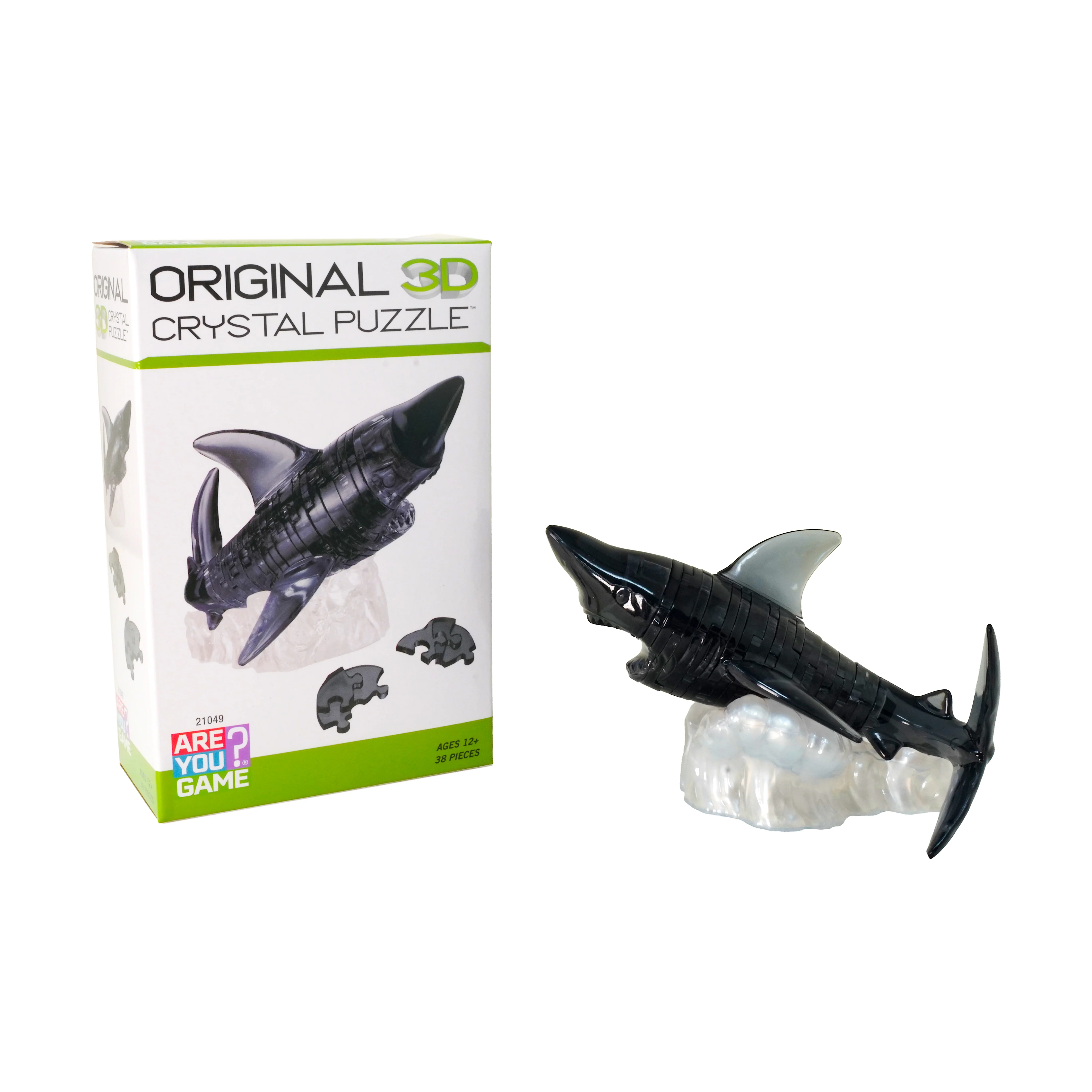 Majestic Black Shark 3D Crystal Puzzle - 38 Piece Set - Image 5