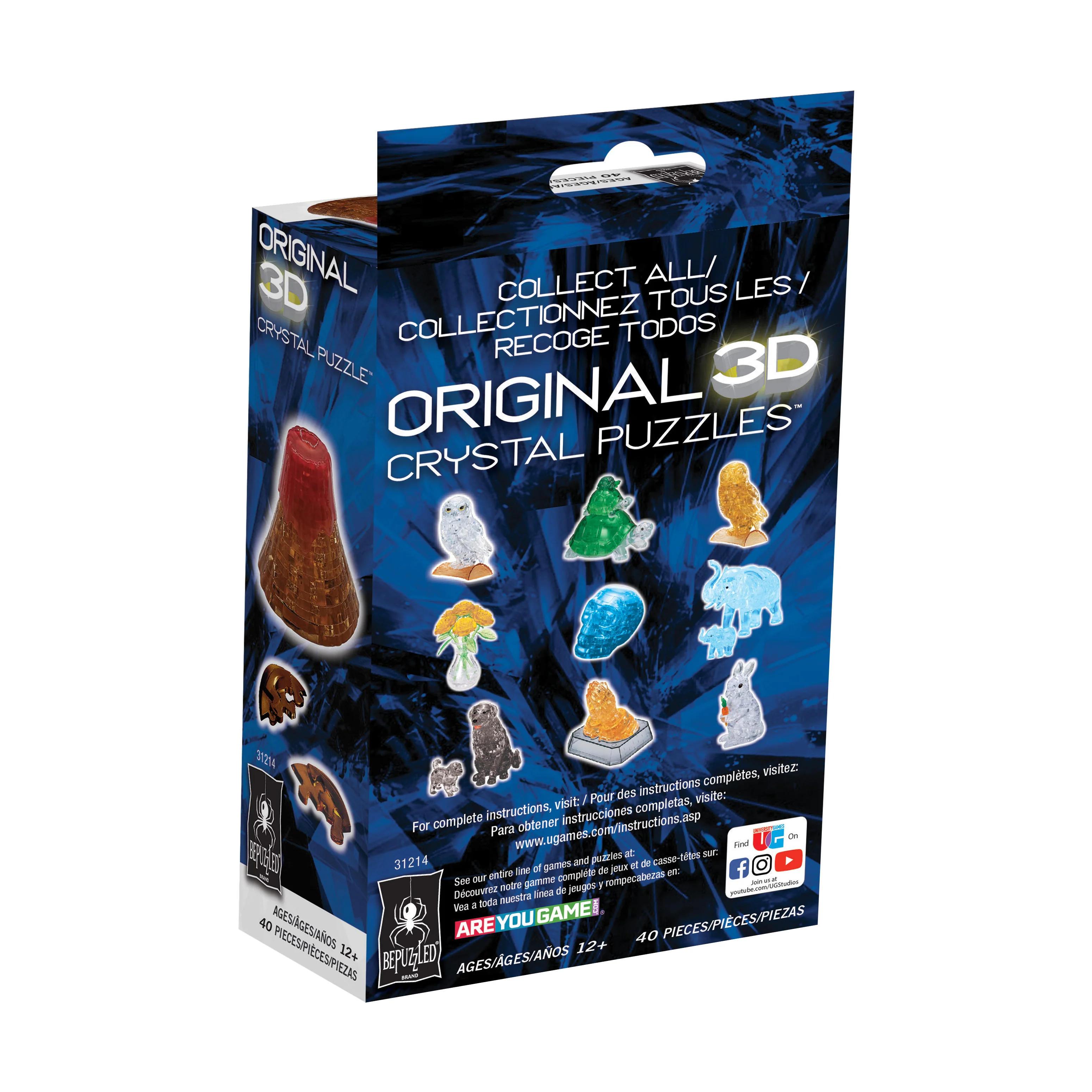 Eruptive Excitement 3D Crystal Puzzle - Volcano, 40 Pieces - Image 3