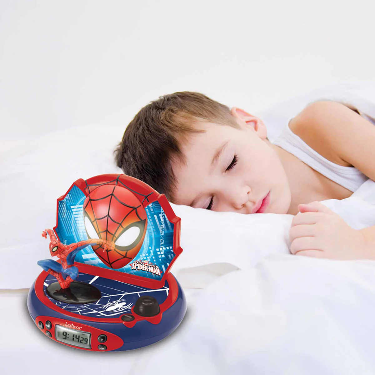 3D Spider-Man Projector Clock with Super Hero Sounds - Image 2
