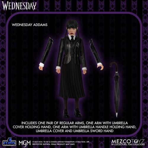 Mezco 5 Points Nevermore Academy Collectible Action Figures - Wednesday and Enid Set - Image 2