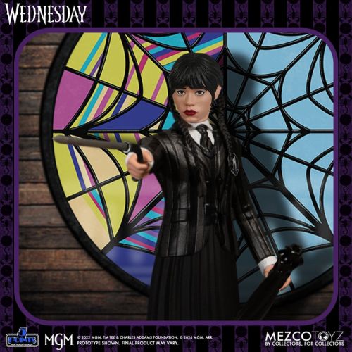 Mezco 5 Points Nevermore Academy Collectible Action Figures - Wednesday and Enid Set - Image 3