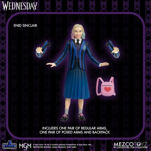 Mezco 5 Points Nevermore Academy Collectible Action Figures - Wednesday and Enid Set - Image 8