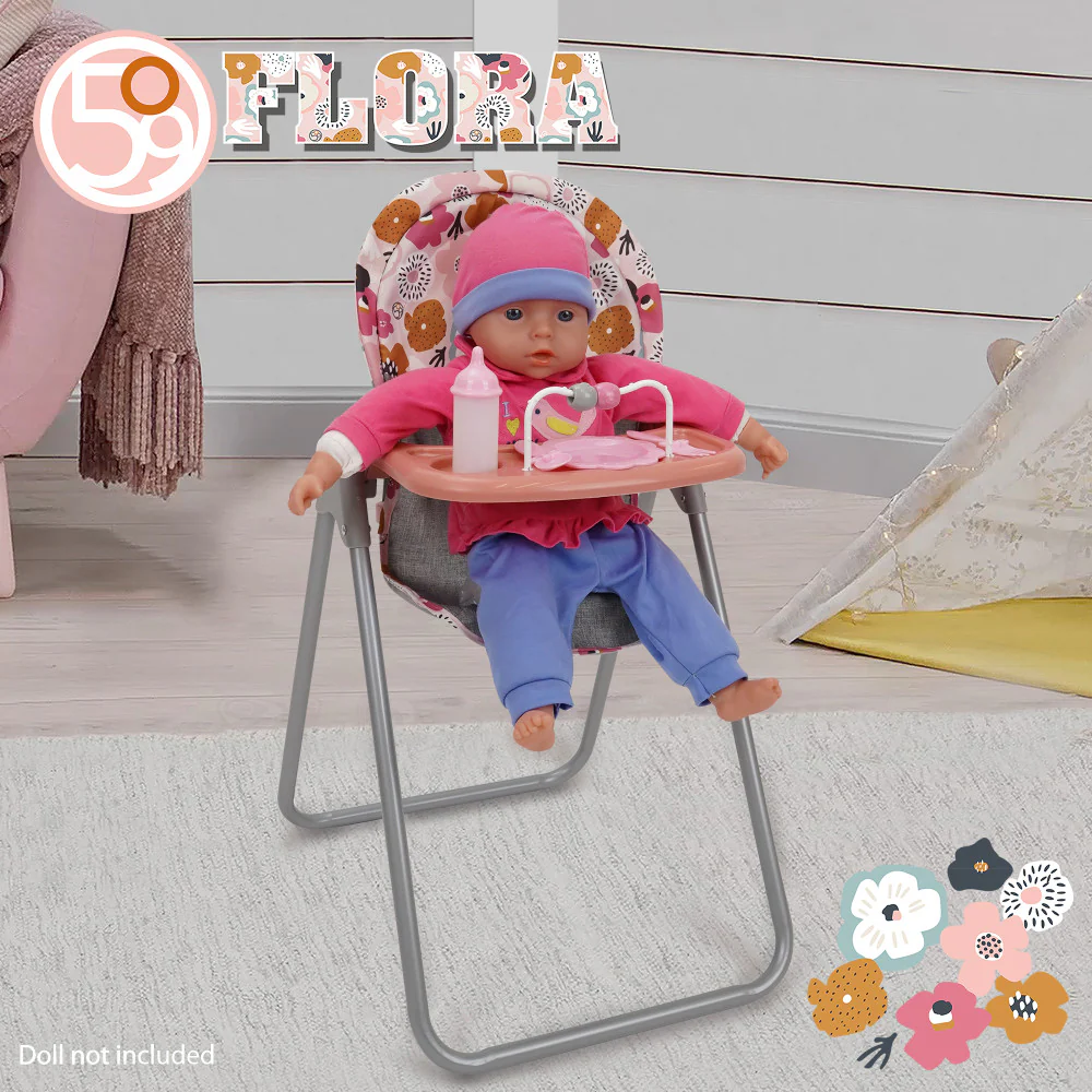 509 Crew - Melange Flora Foodie Doll Highchair Set, Ages 3+ - Image 5