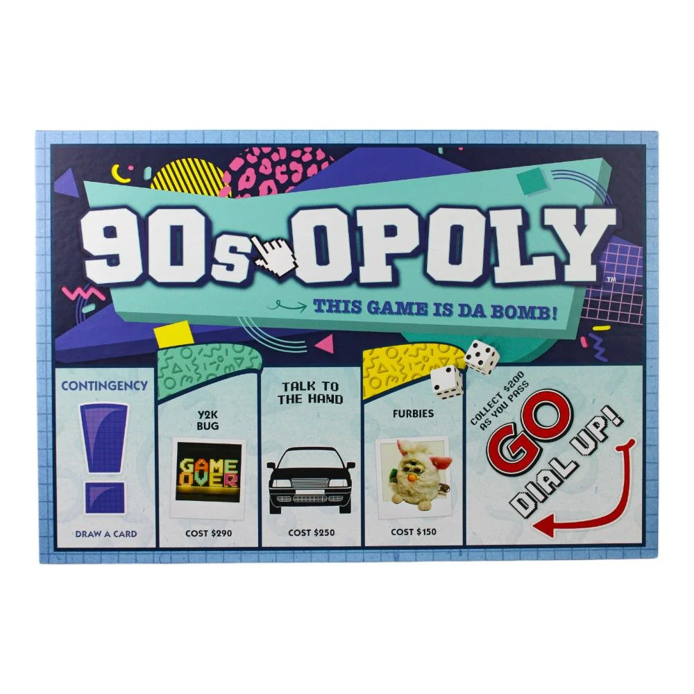 90s Opoly Board Game - Nostalgic Monopoly Twist with Iconic 90s Vibes