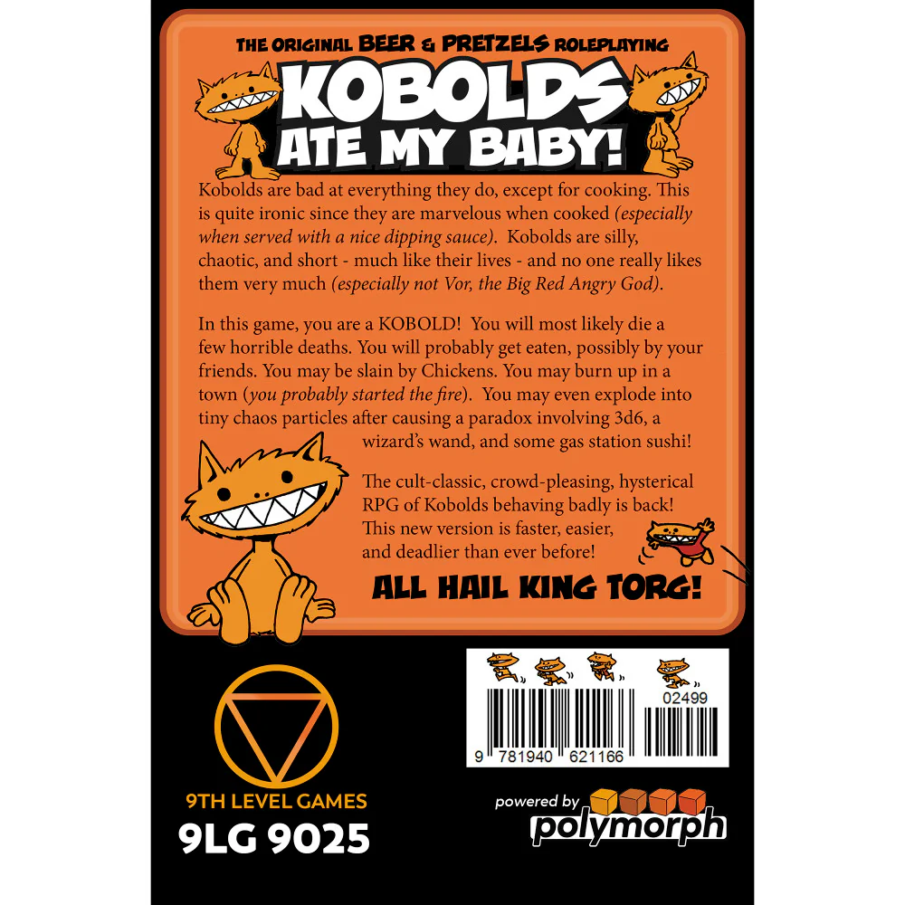 9th Level Games Kobolds Ate My Baby 25th Anniversary Edition - The Orange Book - Image 2