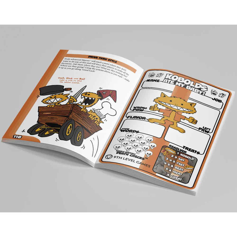 9th Level Games Kobolds Ate My Baby 25th Anniversary Edition - The Orange Book - Image 3