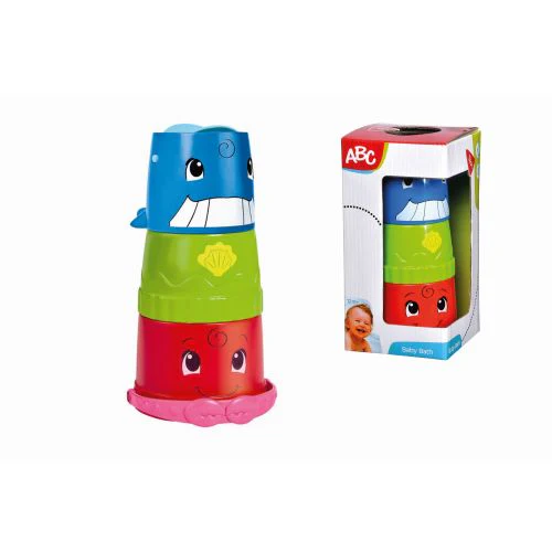 ABC Fun Bucket with Colorful Stacking Cups