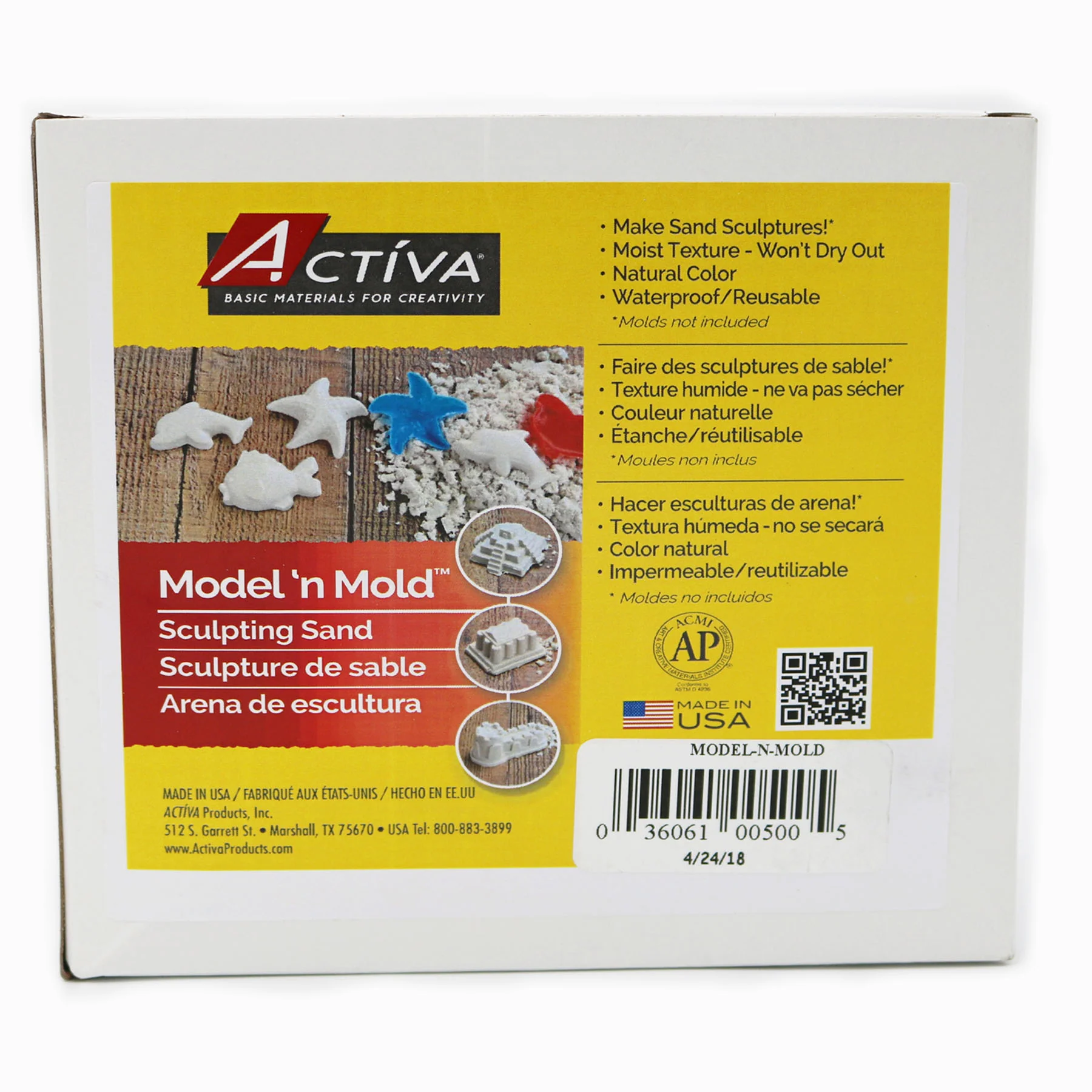 ACTÍVA Model 'n Mold Sculpting Sensory Sand, 3 lbs - Imagination Unearthed! - Image 2
