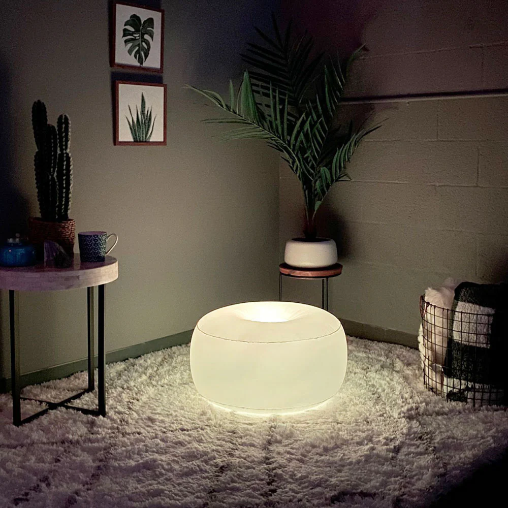 AirCandy Illuminated LED Inflatable Ottoman – Multicolor - Image 2