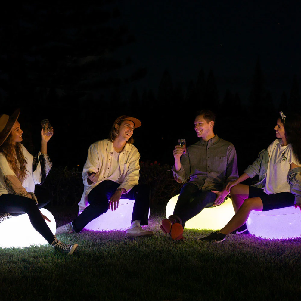 AirCandy Illuminated LED Inflatable Ottoman – Multicolor - Image 3