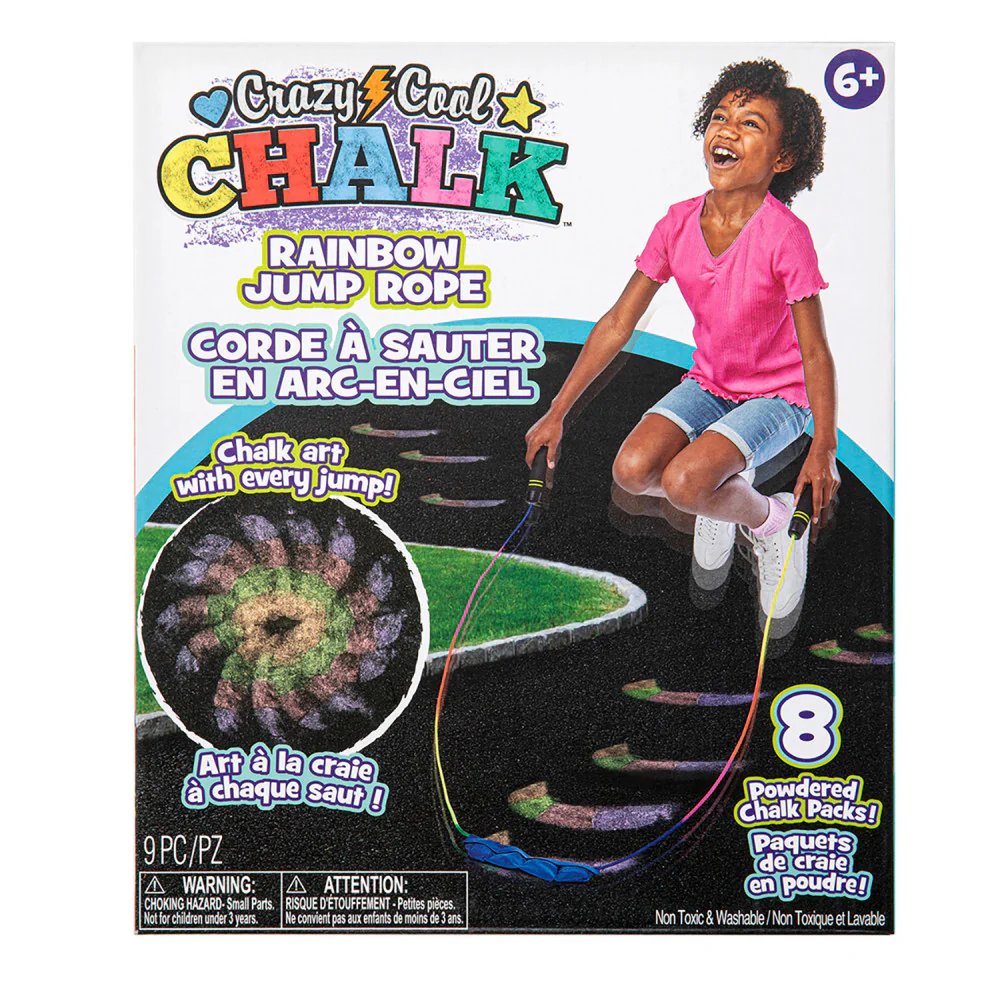 Alex Crazy Cool Chalk Rainbow Jump Rope for Artistic Jumps, Ages 5+
