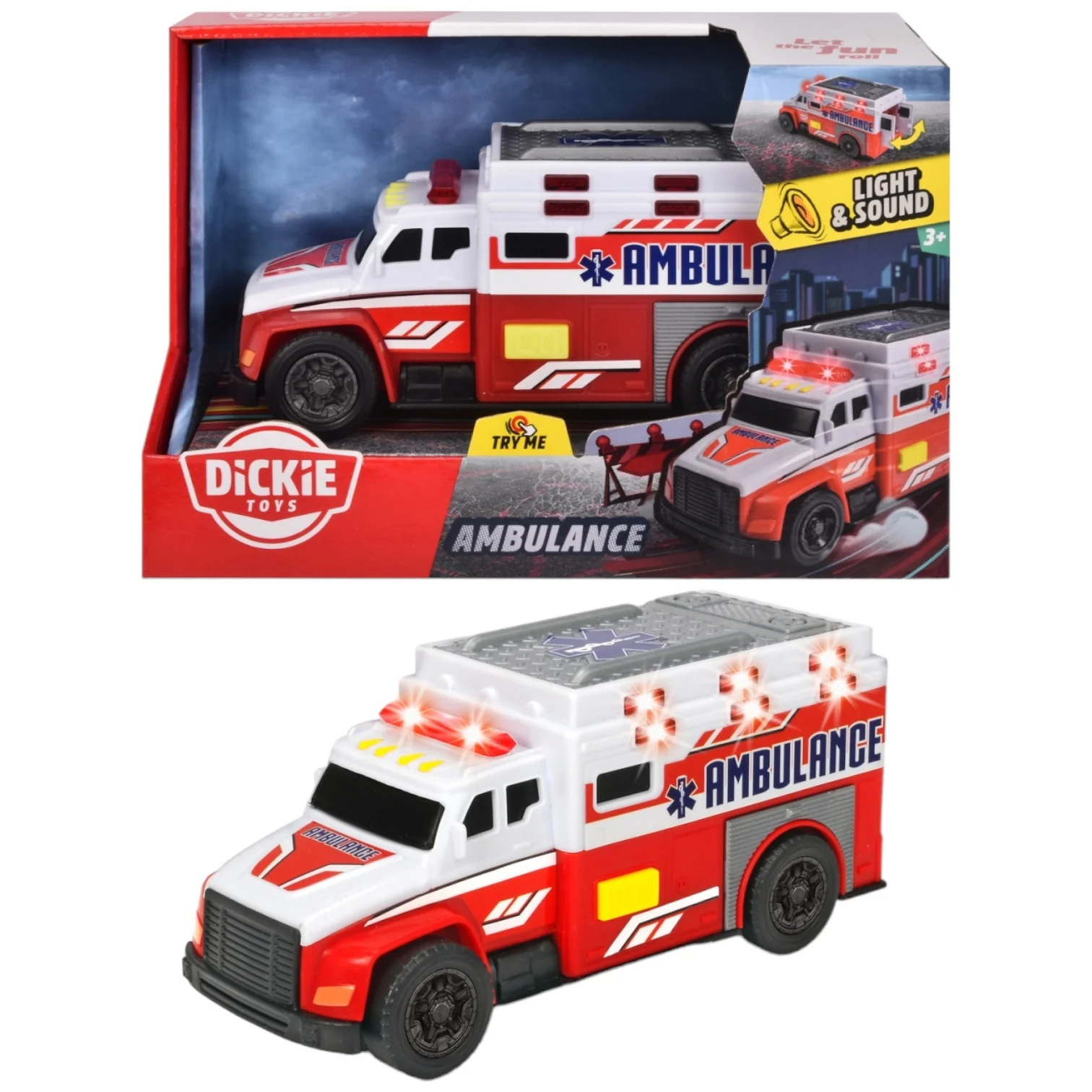 Dickie Toys Interactive Rescue Ambulance Toy Car - Image 2