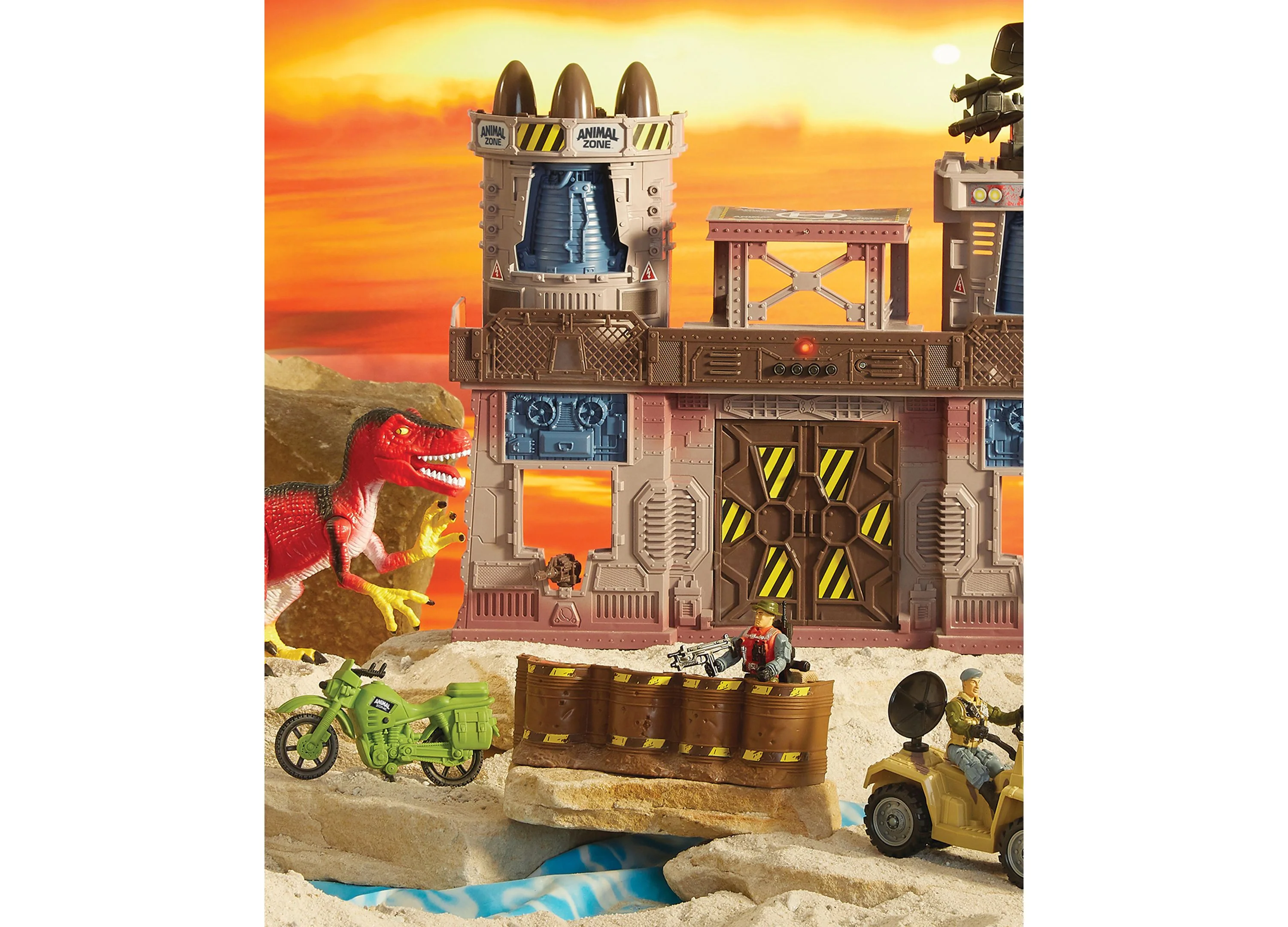 Toys R Us Animal Zone Dino Fortress Playset with Light and Sound Effects - Image 2
