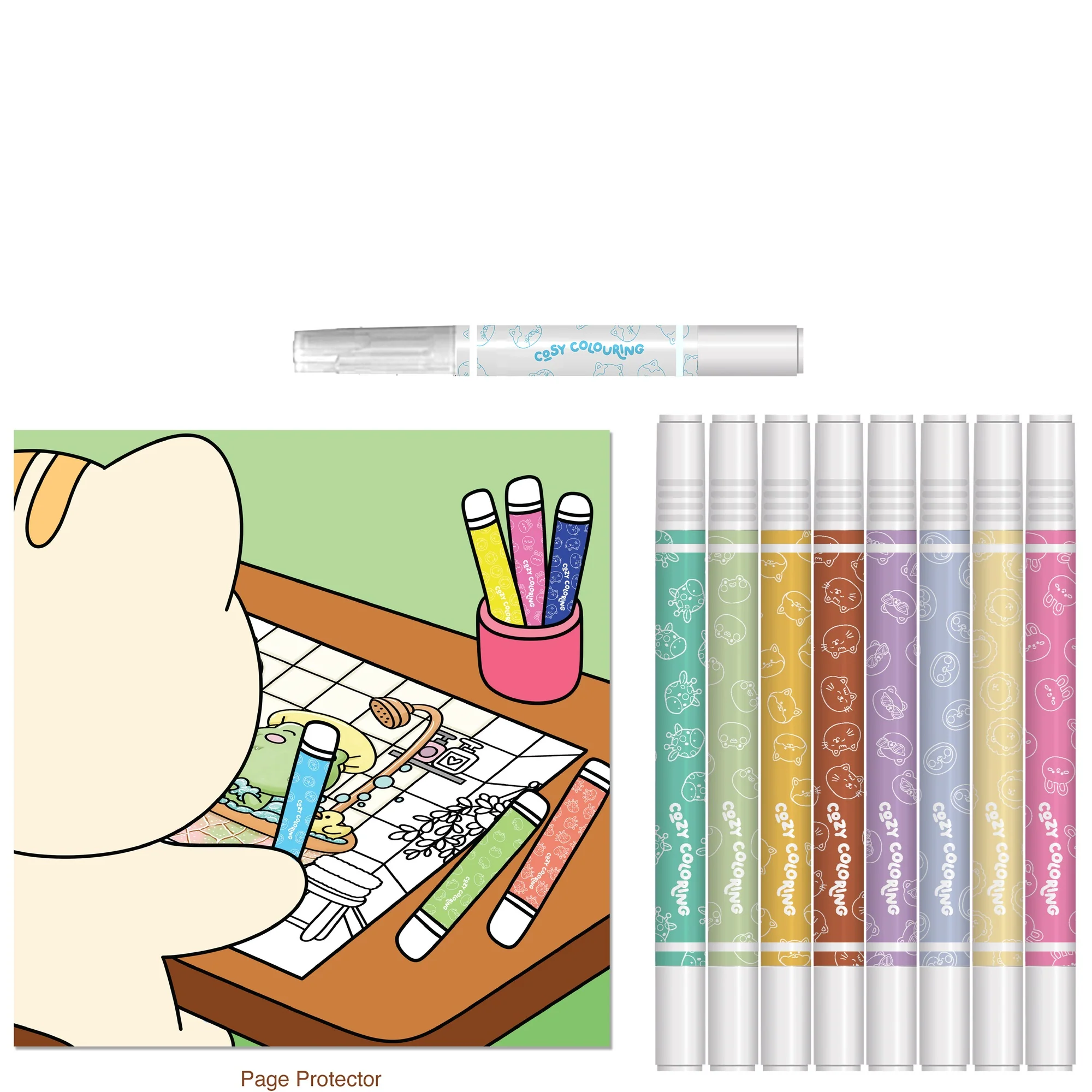 Art Maker Cozy Coloring Kit - 32 Illustrations With Markers And Paint Pen - Image 2