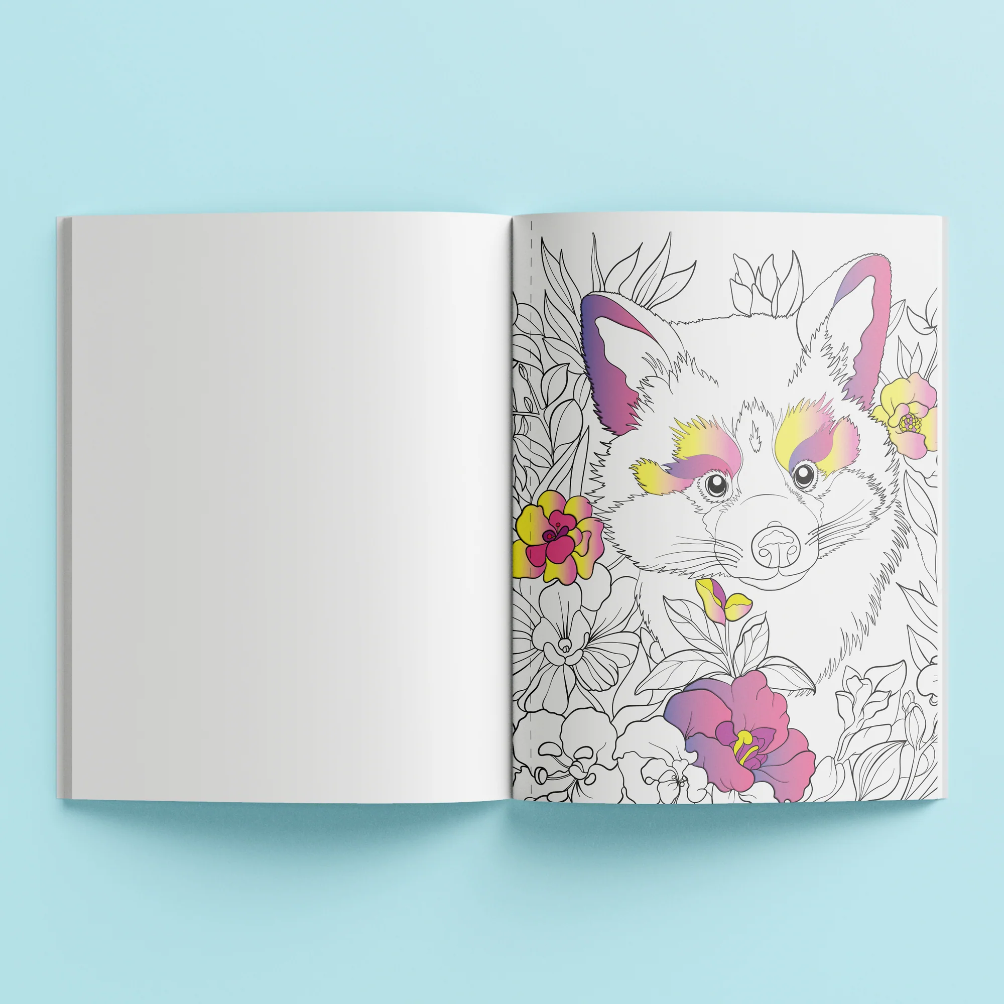 Art Maker Pop Velvet Botanicals Tactile Coloring Book - Image 2
