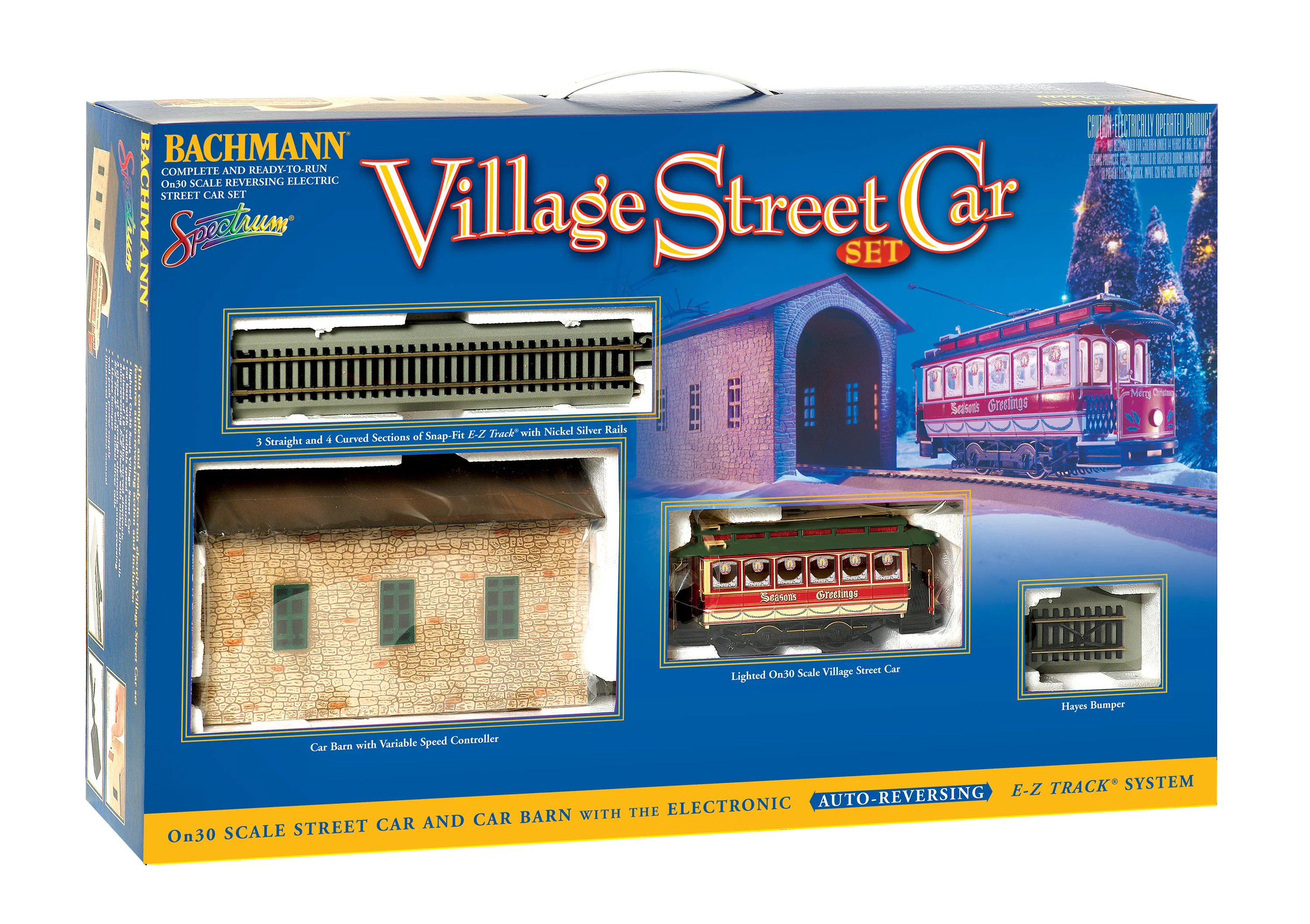 Bachmann Trains - Village Streetcar Christmas Auto Reversing Set - On30 Scale - Image 2