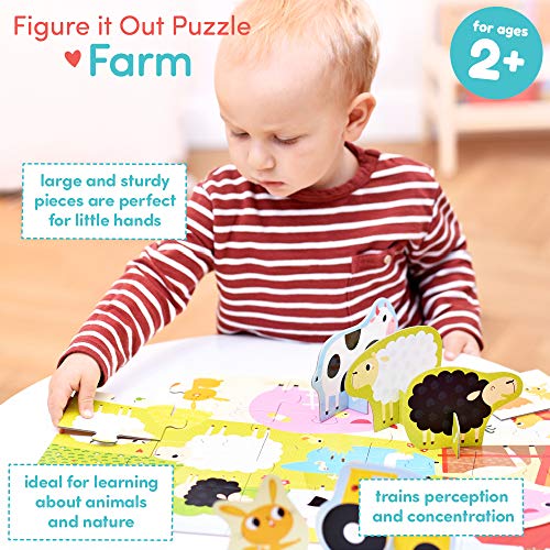 Banana Panda Figure It Out 20 pc Farm Puzzle with Stand-up Animal Figures - Image 2