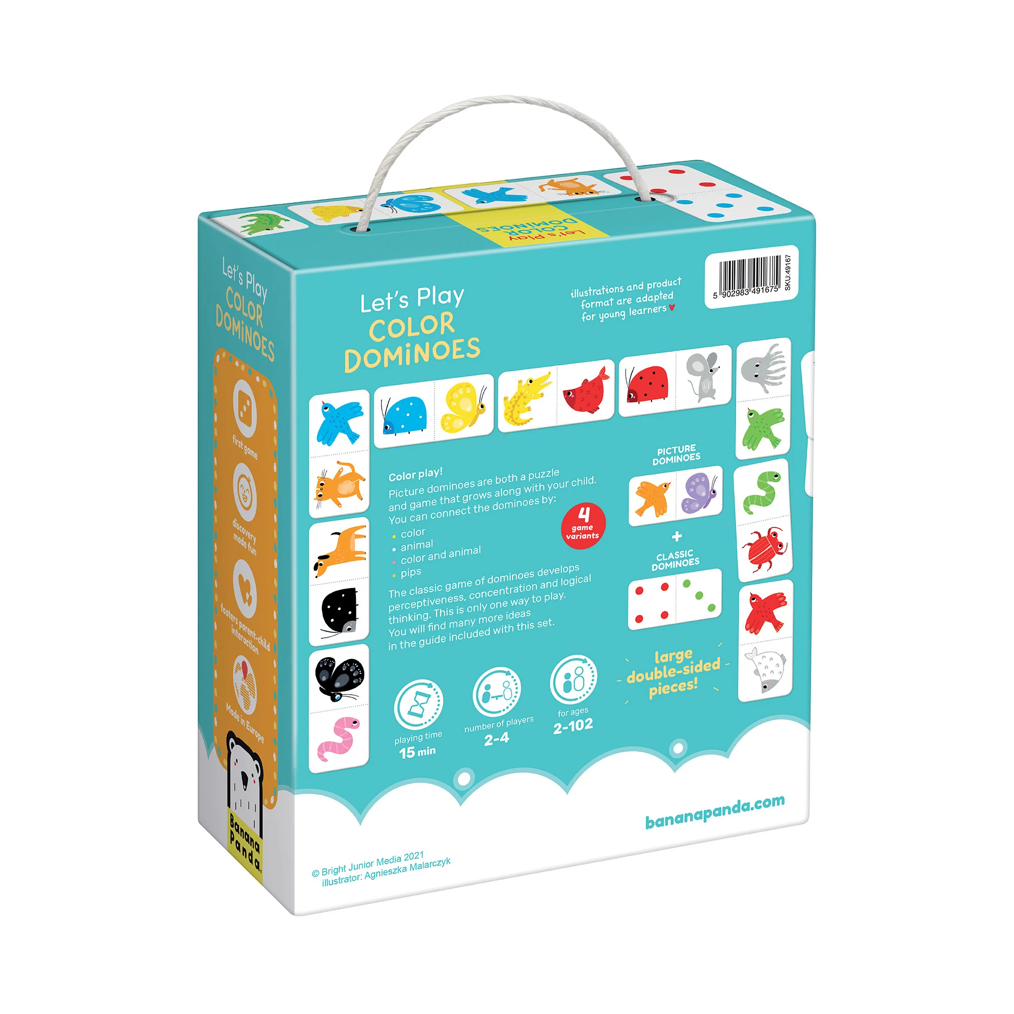Banana Panda Let's Play Color Dominoes - Vibrant Animal Edition - Age 2+ - Image 5