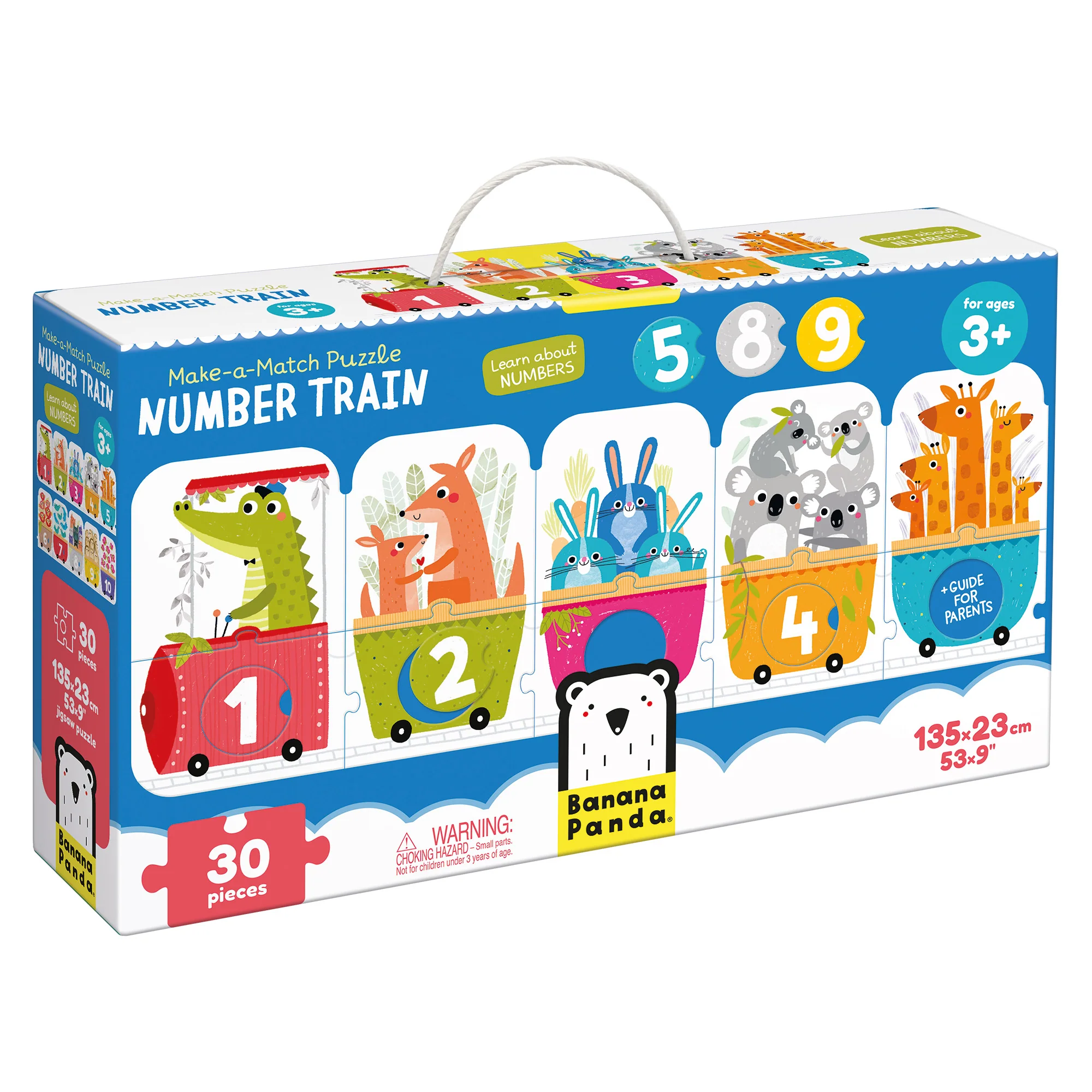 Banana Panda Number Train Make-a-Match Puzzle - 30 pc - Image 2
