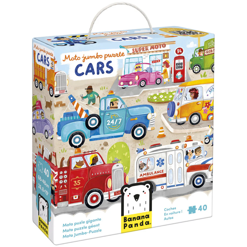 Banana Panda Transportation Jumbo Puzzle - 40 pc