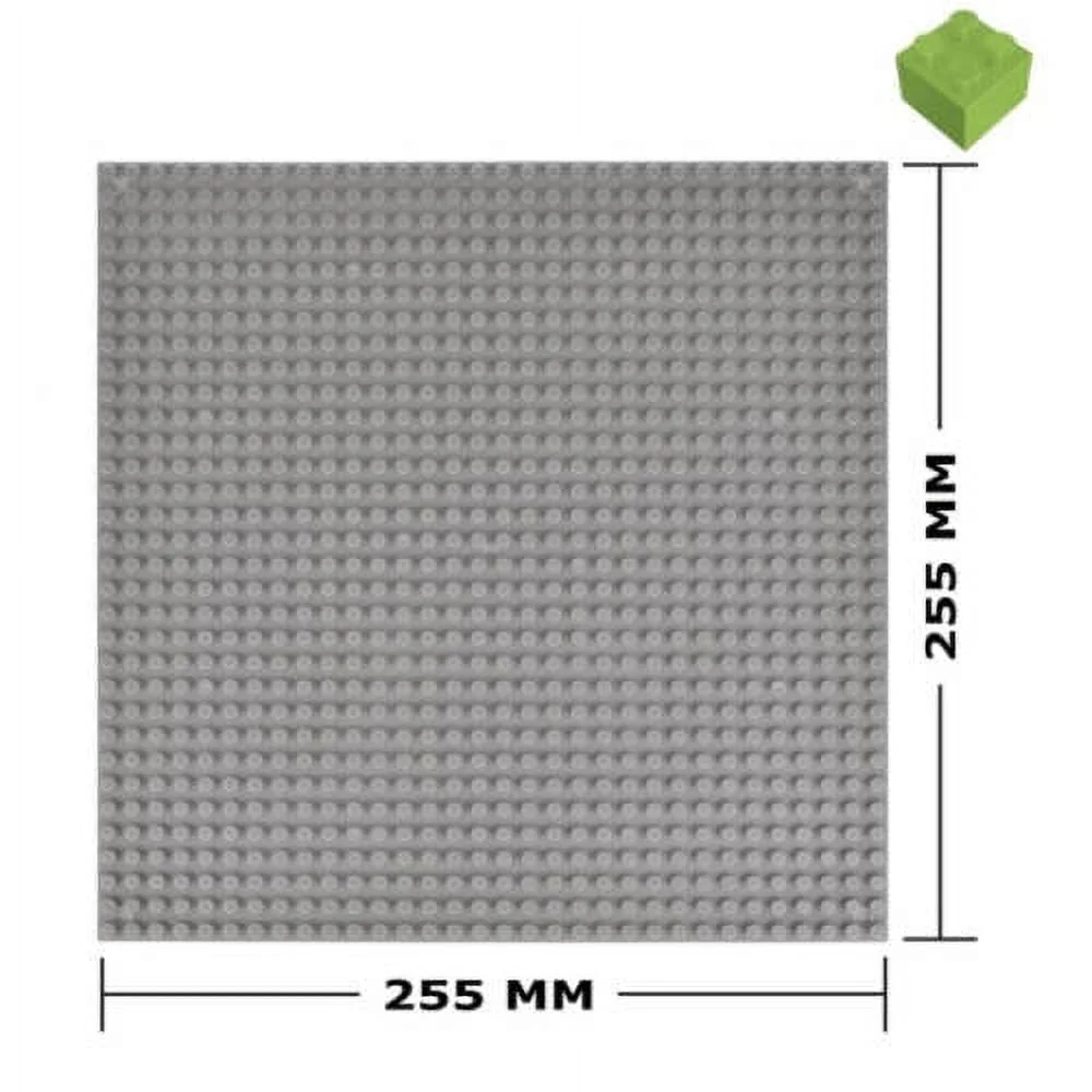 BanBao Creative Baseplate for Small Blocks - 25x25 cm - Silver