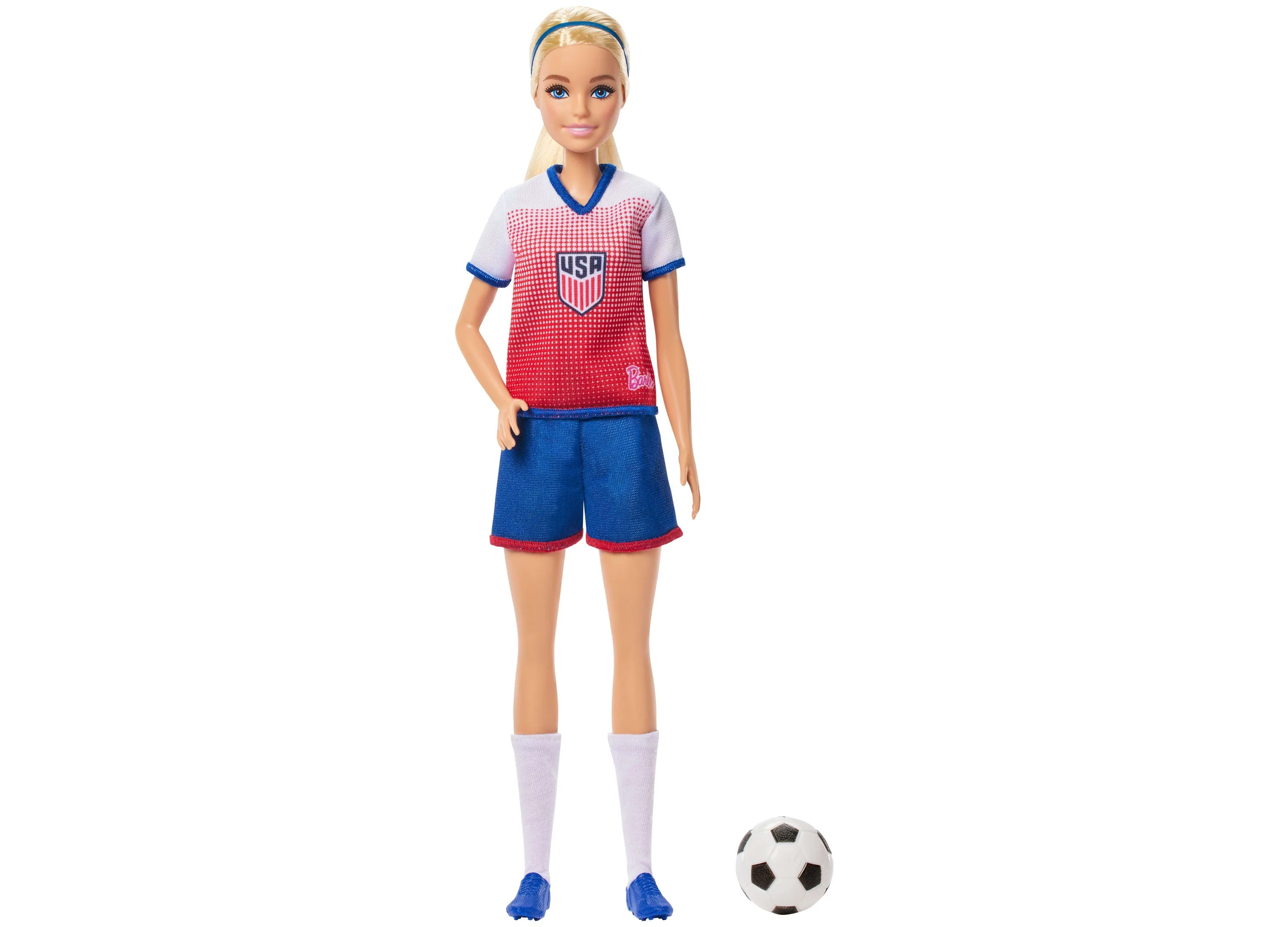 Barbie Careers USSF Soccer Doll With Uniform And Ball