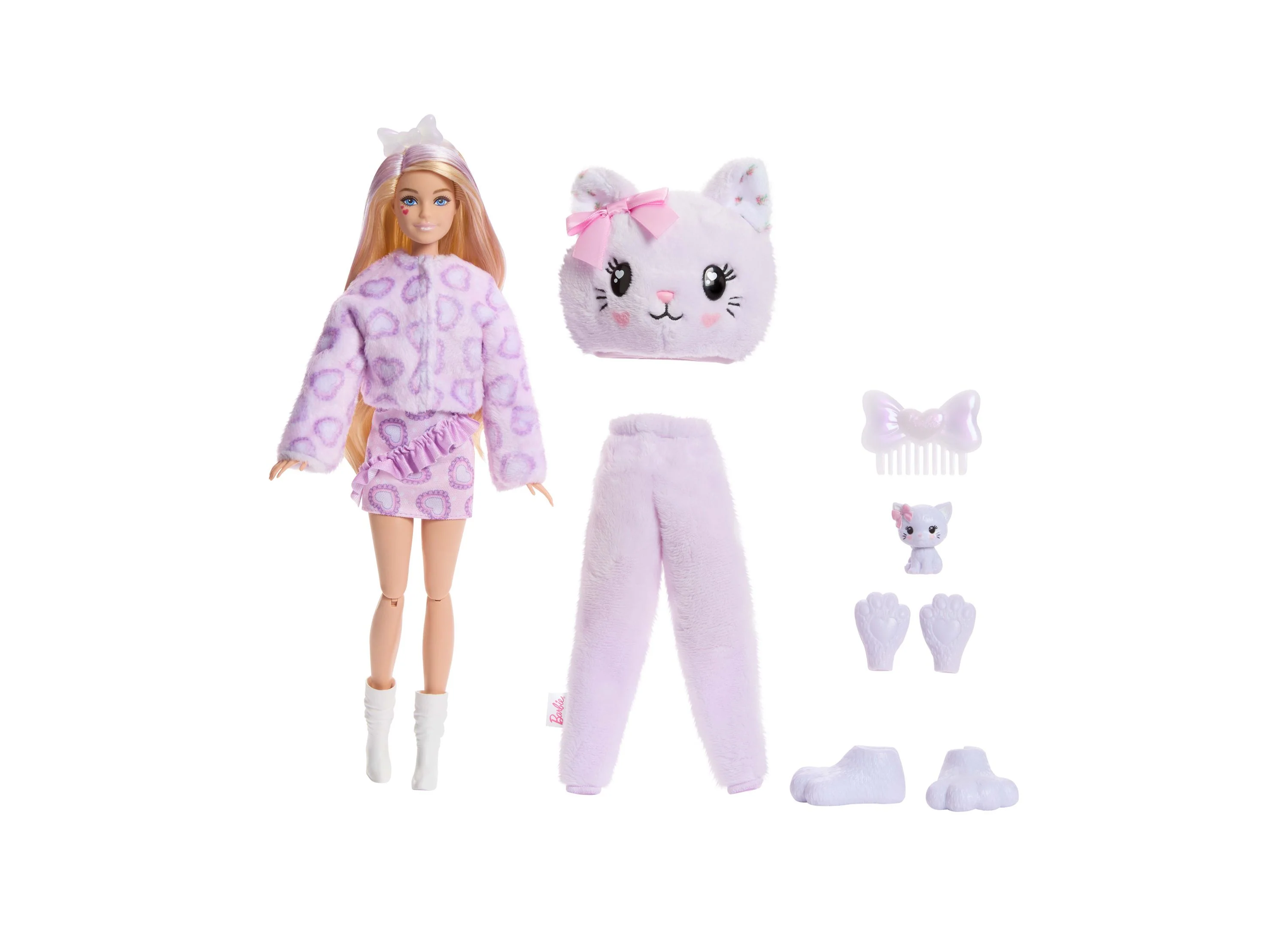 Barbie Cutie Reveal Cuddly Series Kitten Doll with Accessories - Image 5