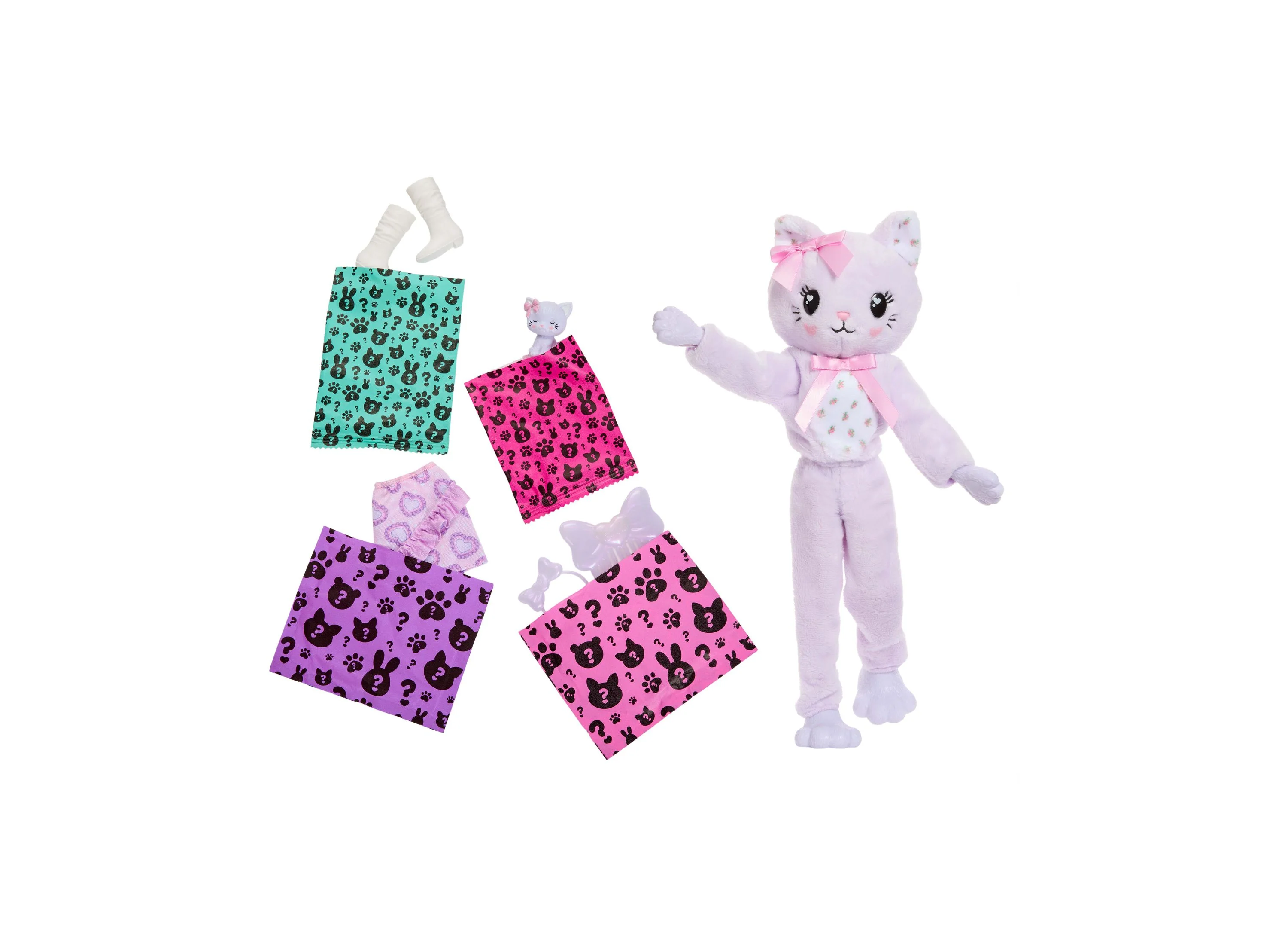 Barbie Cutie Reveal Cuddly Series Kitten Doll with Accessories - Image 6