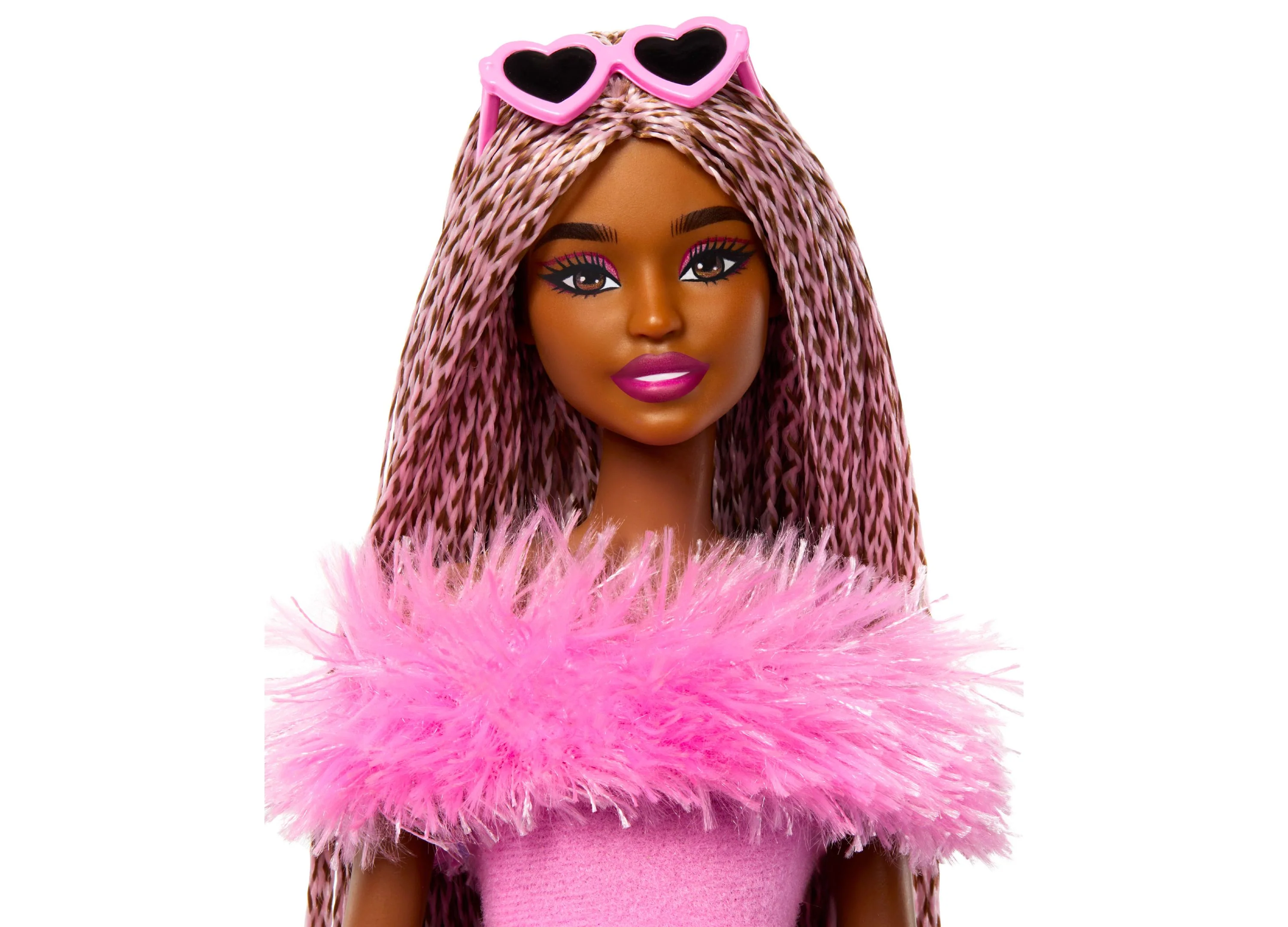Barbie Deluxe Style Doll - Soft Pink Jumpsuit with Braided Hair - Image 3
