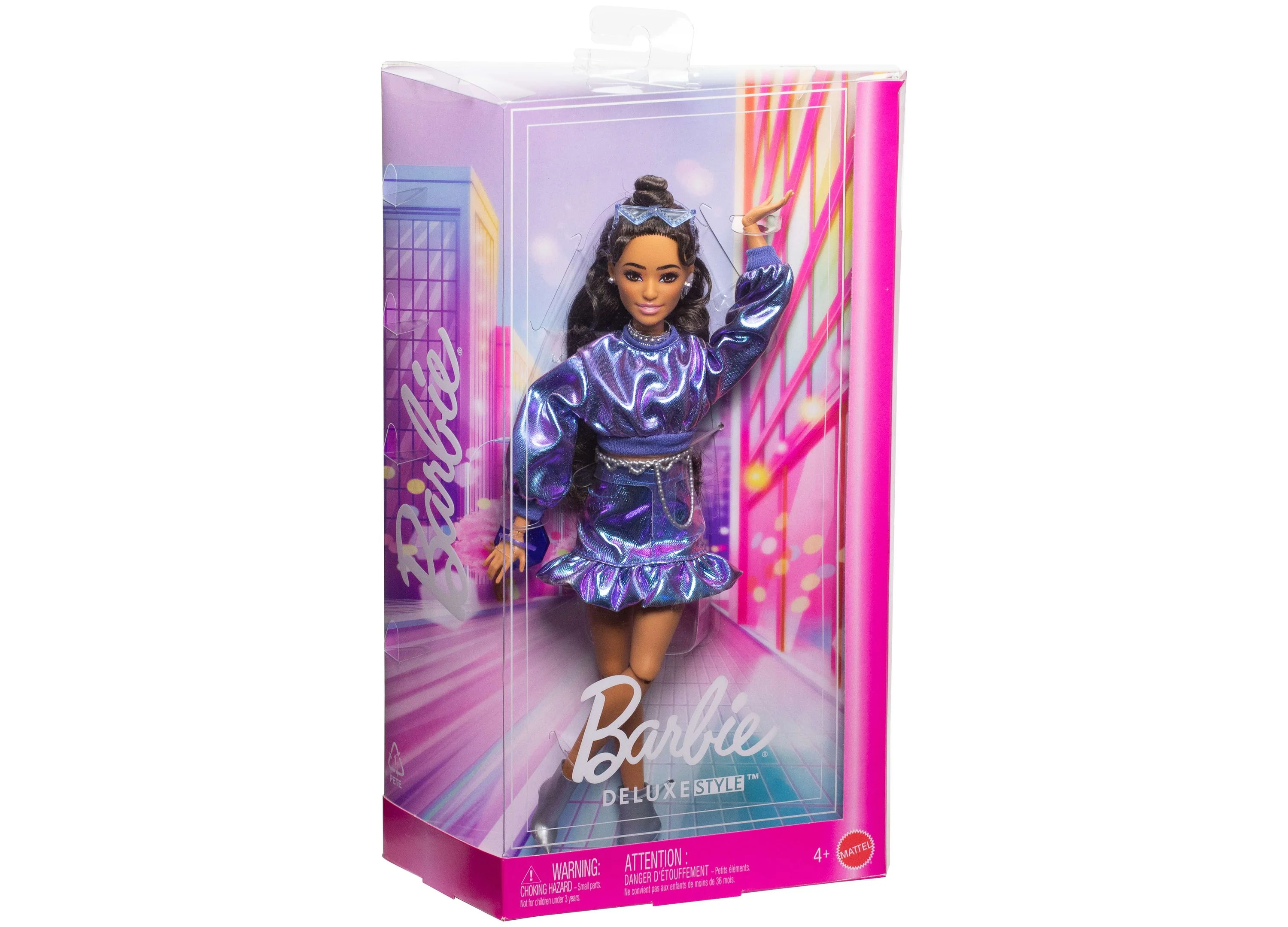 Barbie Deluxe Style Fashion Doll - Metallic Blue Ensemble with Accessories - Image 3