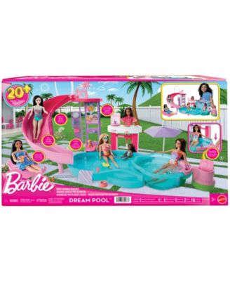 Barbie Dream Pool Playset - Slide & Bubbling Hot Tub with 20+ Accessories - Image 6