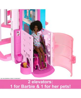 Barbie Dreamhouse, 75+ Pieces, Ultimate Pool Party Doll House with 3-Story Slide - Image 2