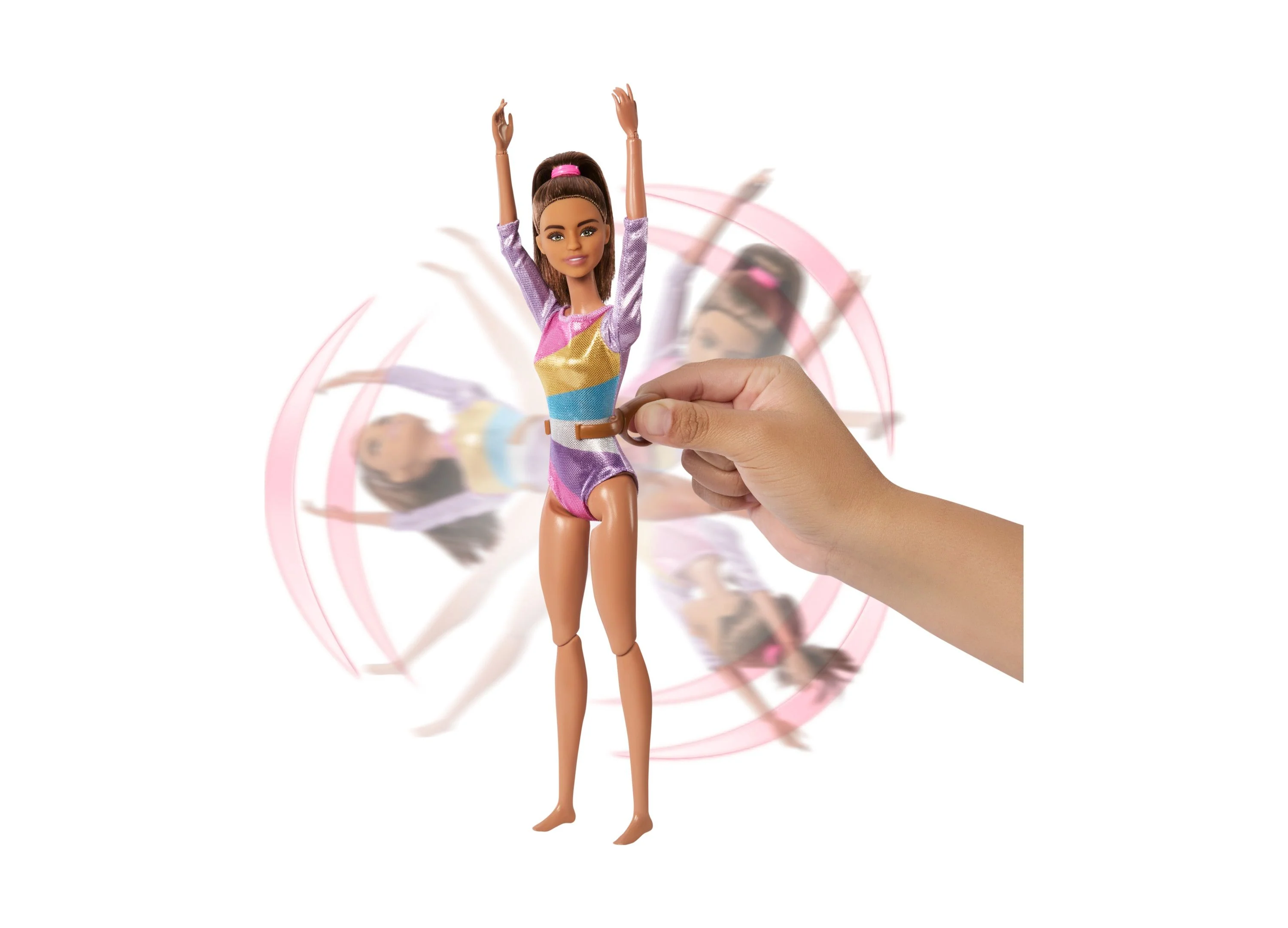 Barbie Gymnastics Play Set - Brunette Fashion Doll with Balance Beam and Accessories - Image 5