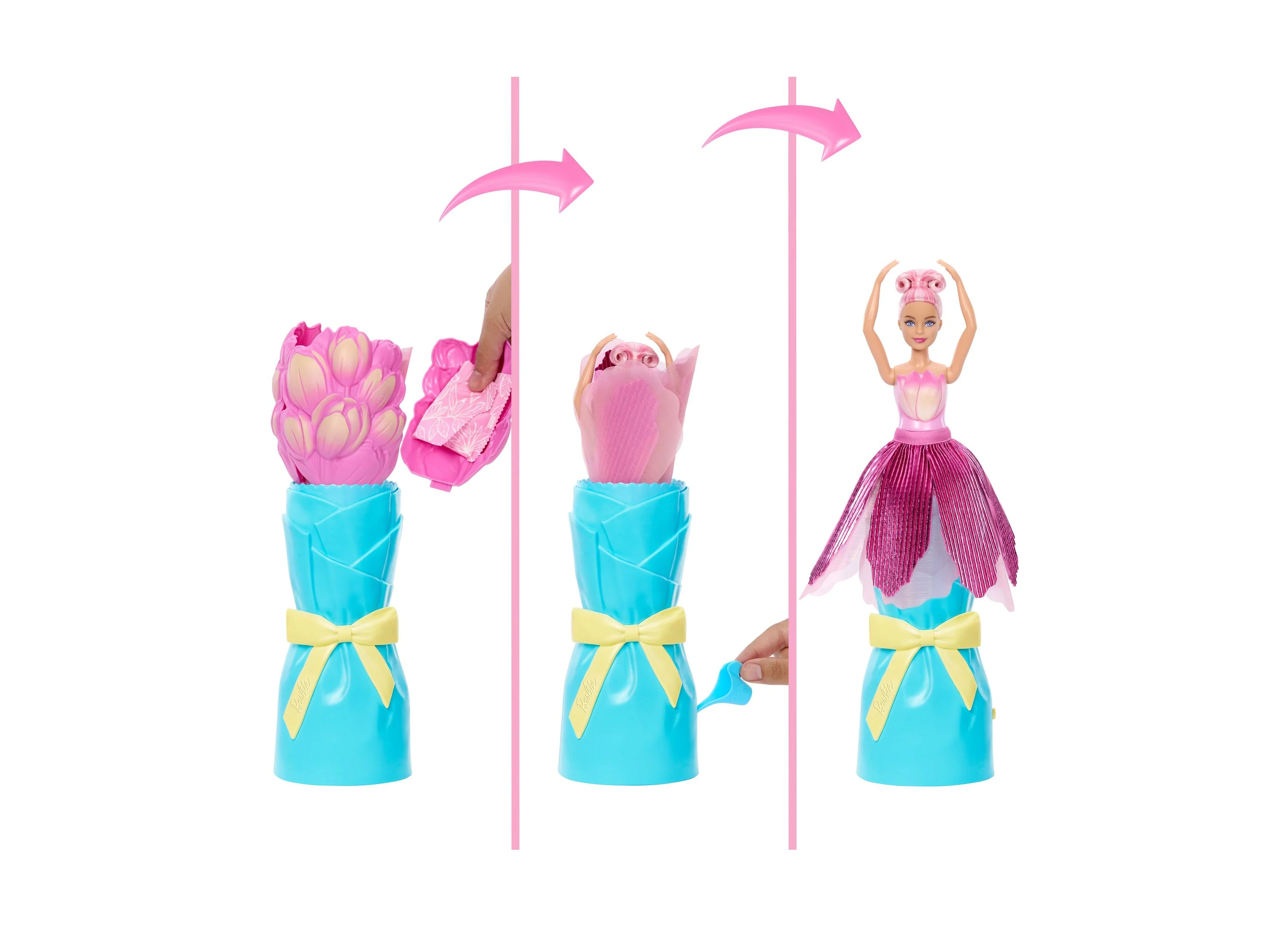 Barbie Petal Pop Scented Fashion Doll with Tulip Dress and Accessories - Image 3